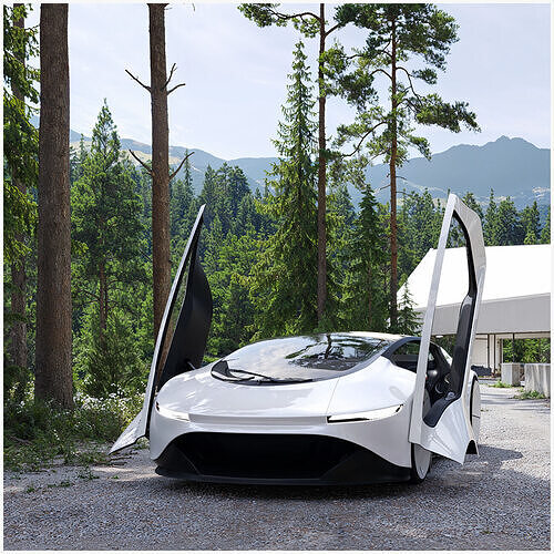 Self-driving car  with interior 3D model