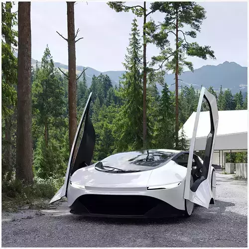 Self-driving car with interior 3D model