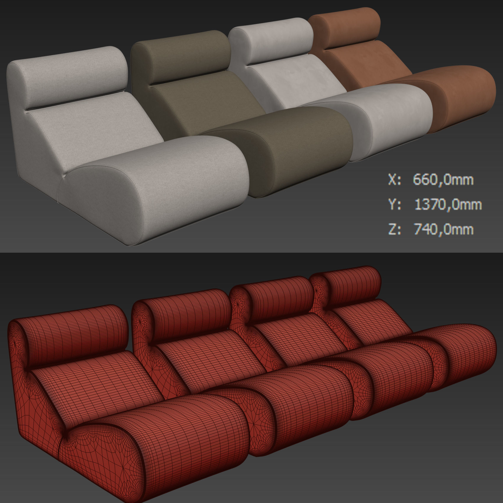 Boborelax Lounge Chair By Arflex 3D model_6