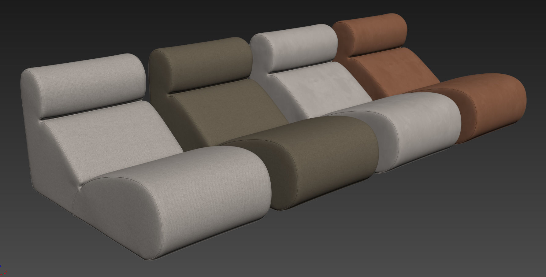 Boborelax Lounge Chair By Arflex 3D model_7