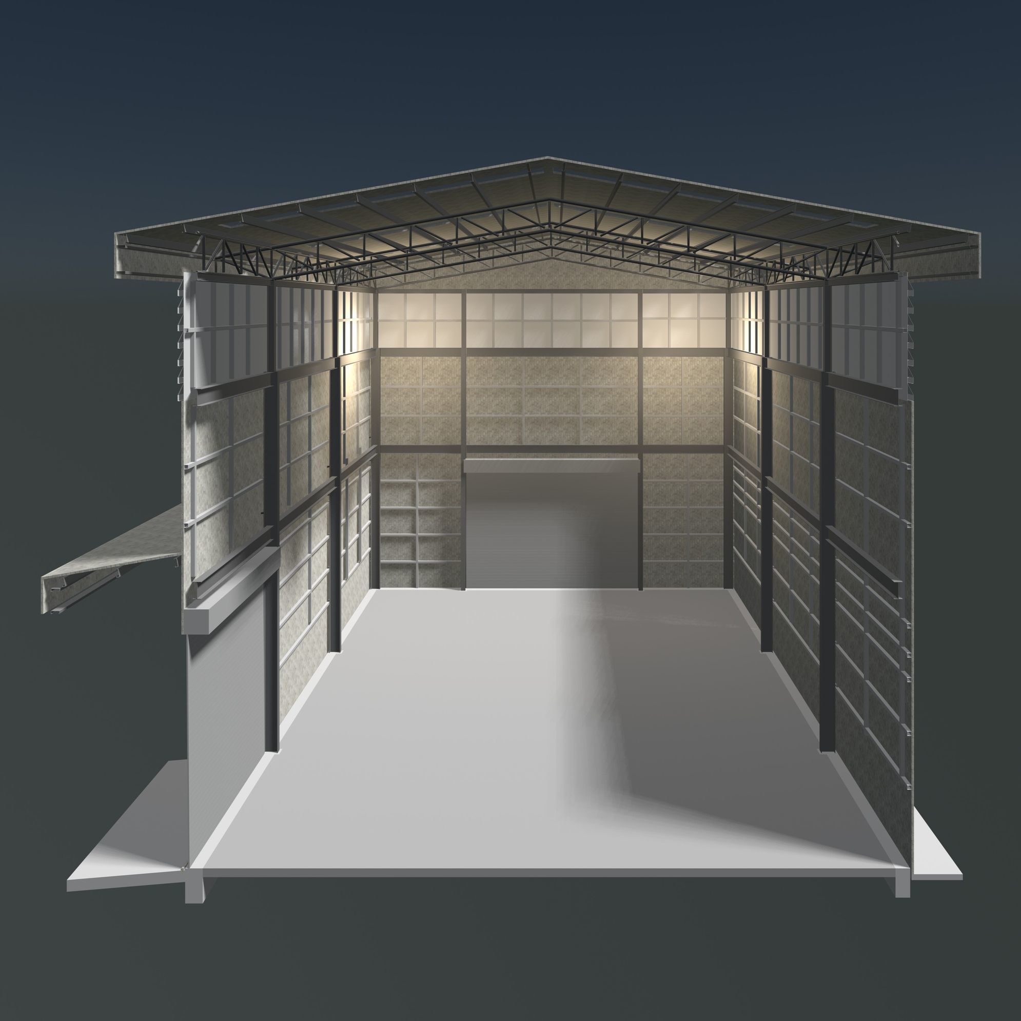 Warehouse in section cut 24i17 3D model_4