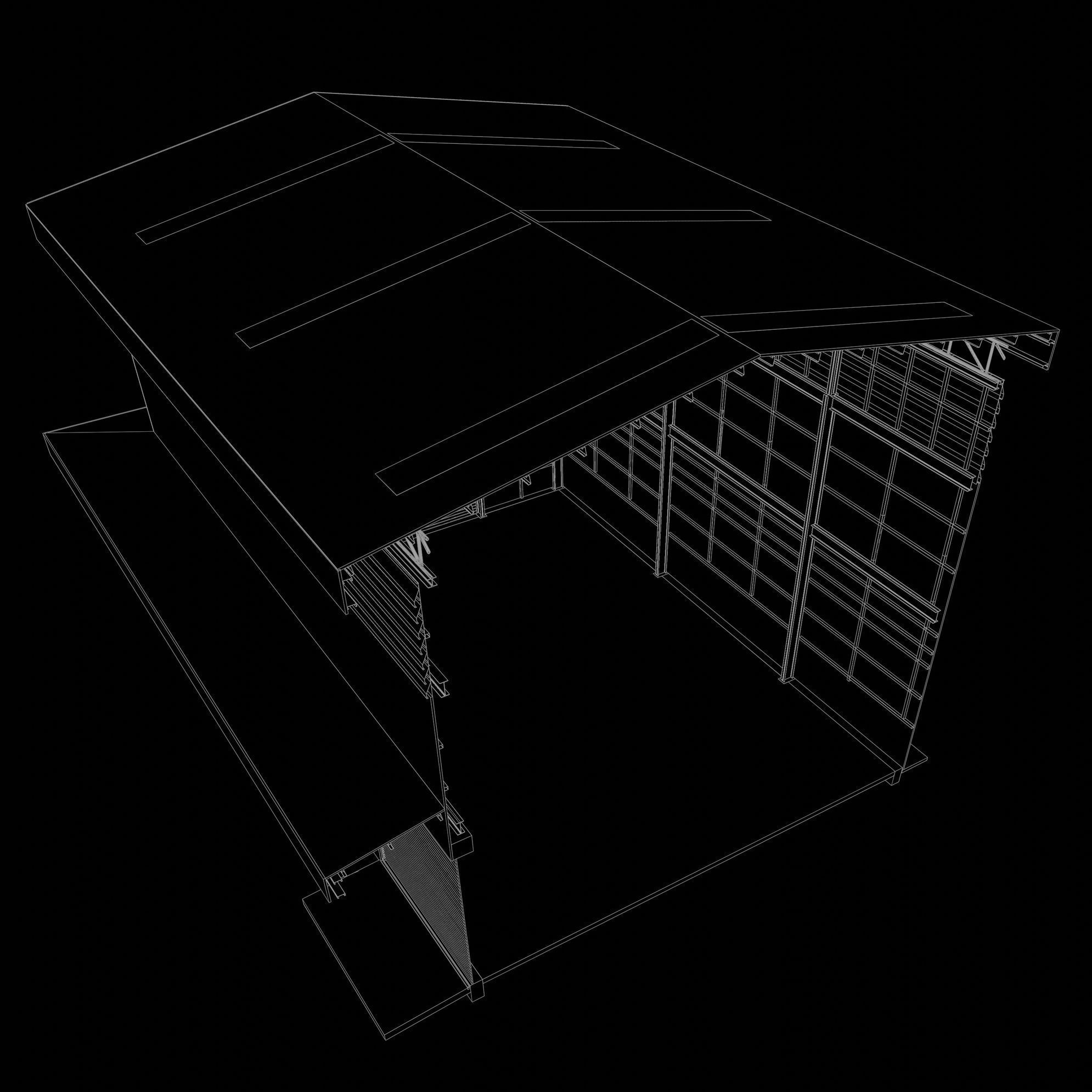 Warehouse in section cut 24i17 3D model_7