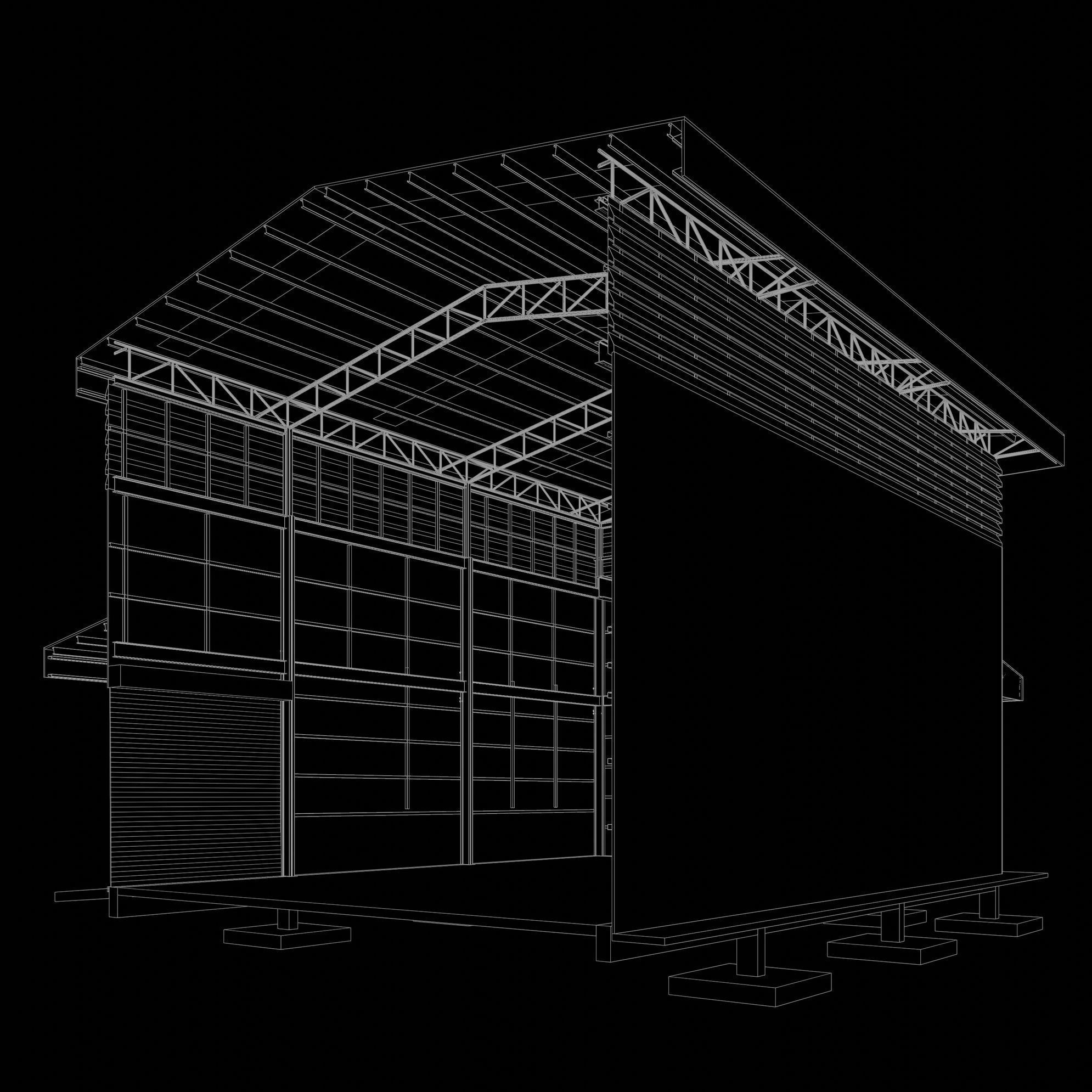 Warehouse in section cut 24i17 3D model_6
