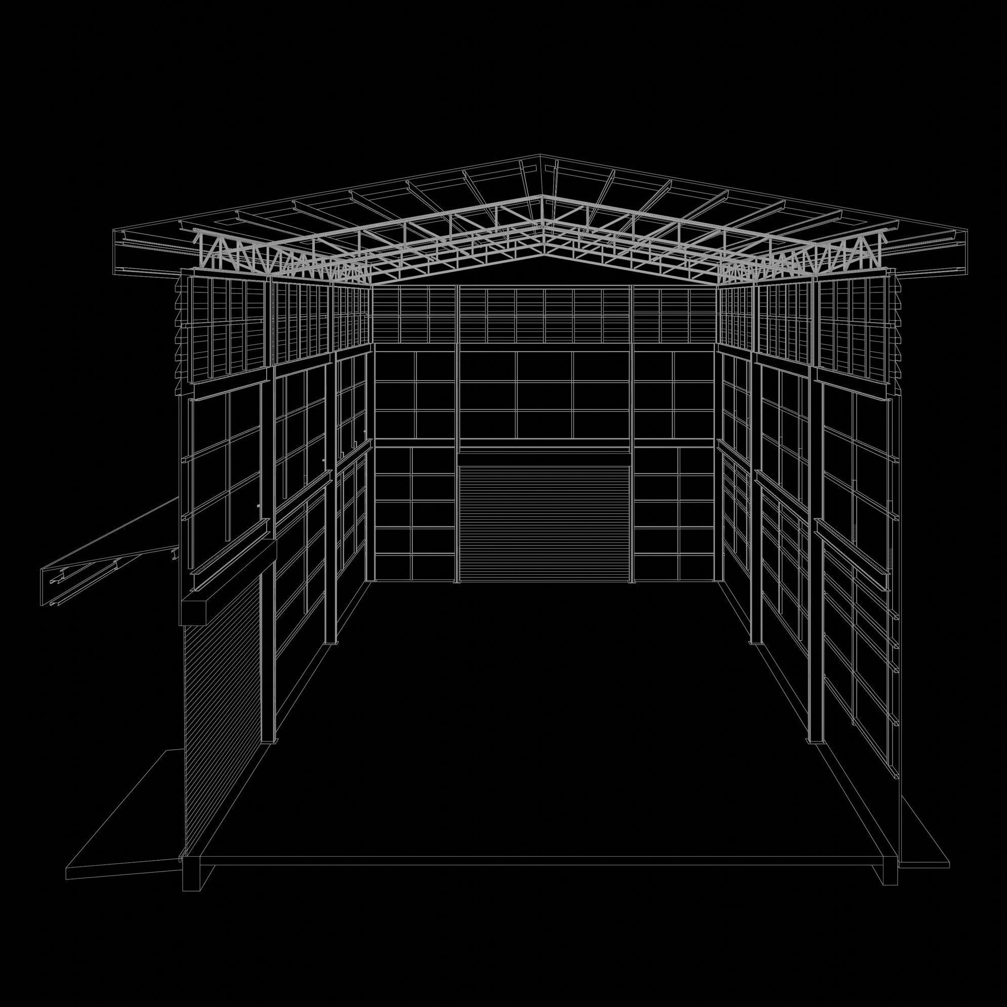 Warehouse in section cut 24i17 3D model_9