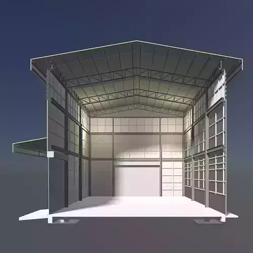 Warehouse in section cut 24i17 3D model