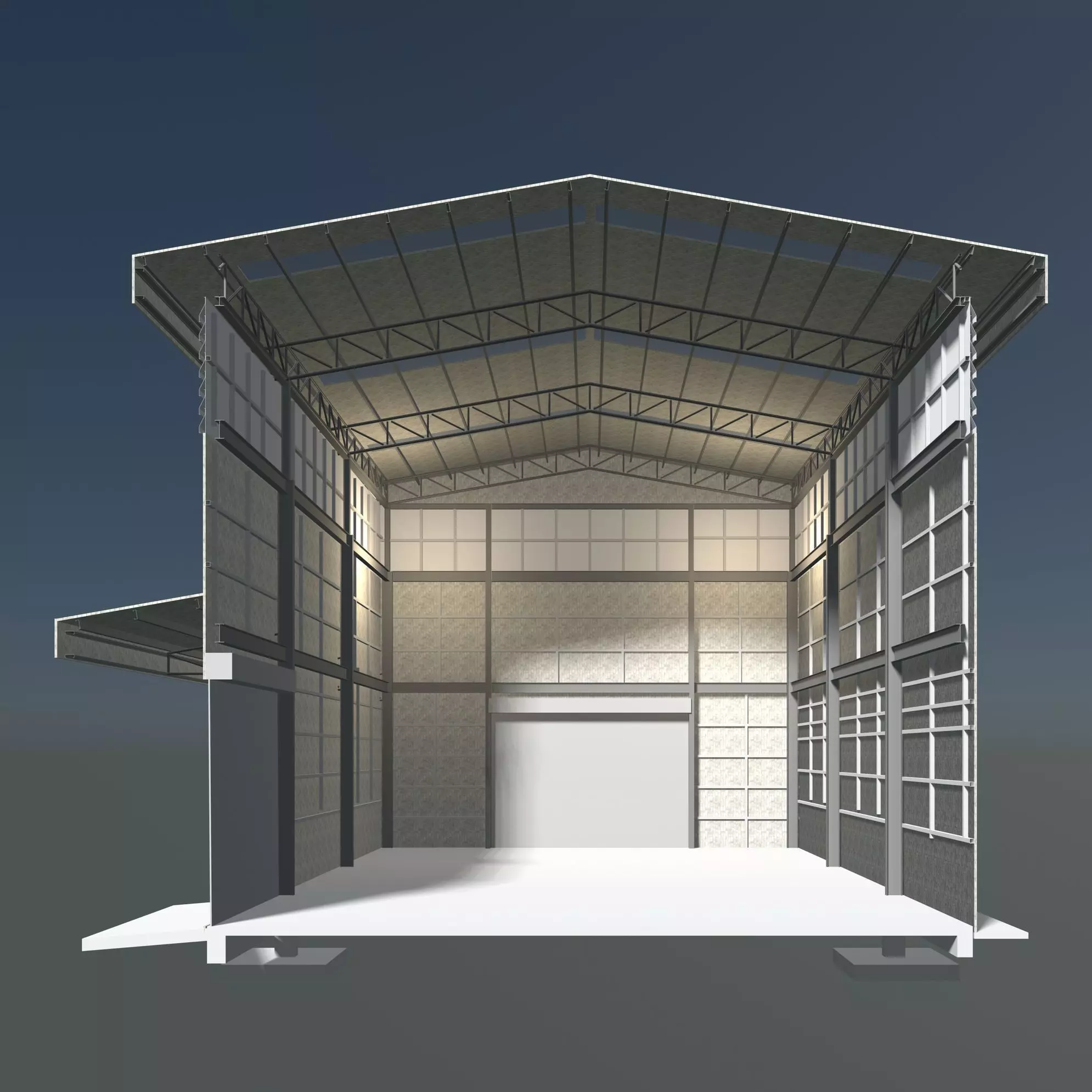 Warehouse in section cut 24i17 3D model_0