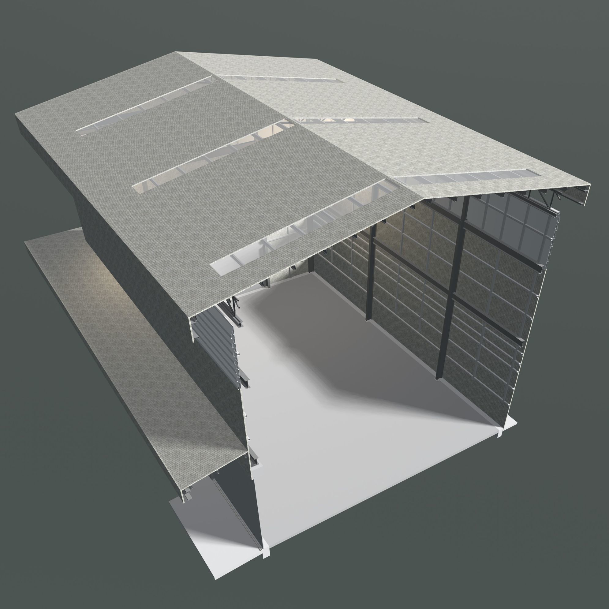 Warehouse in section cut 24i17 3D model_2