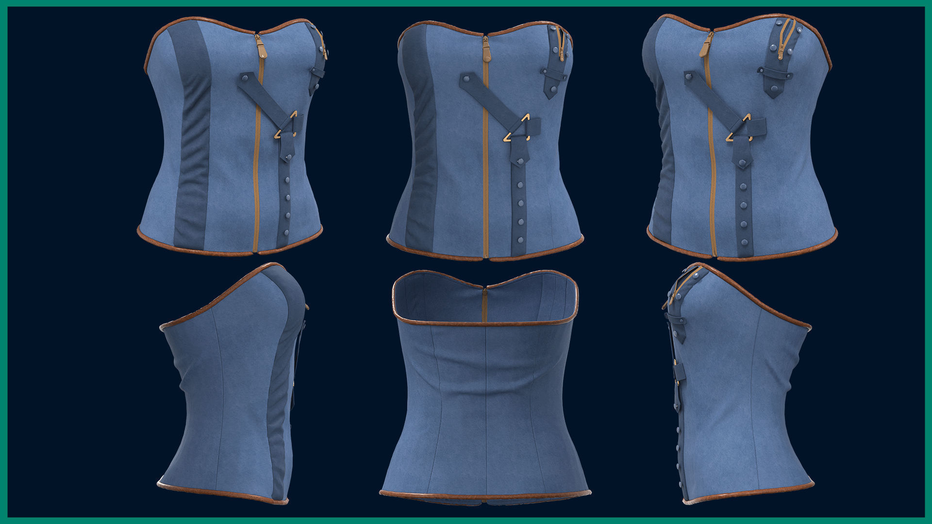 5 female corset 3D model_4
