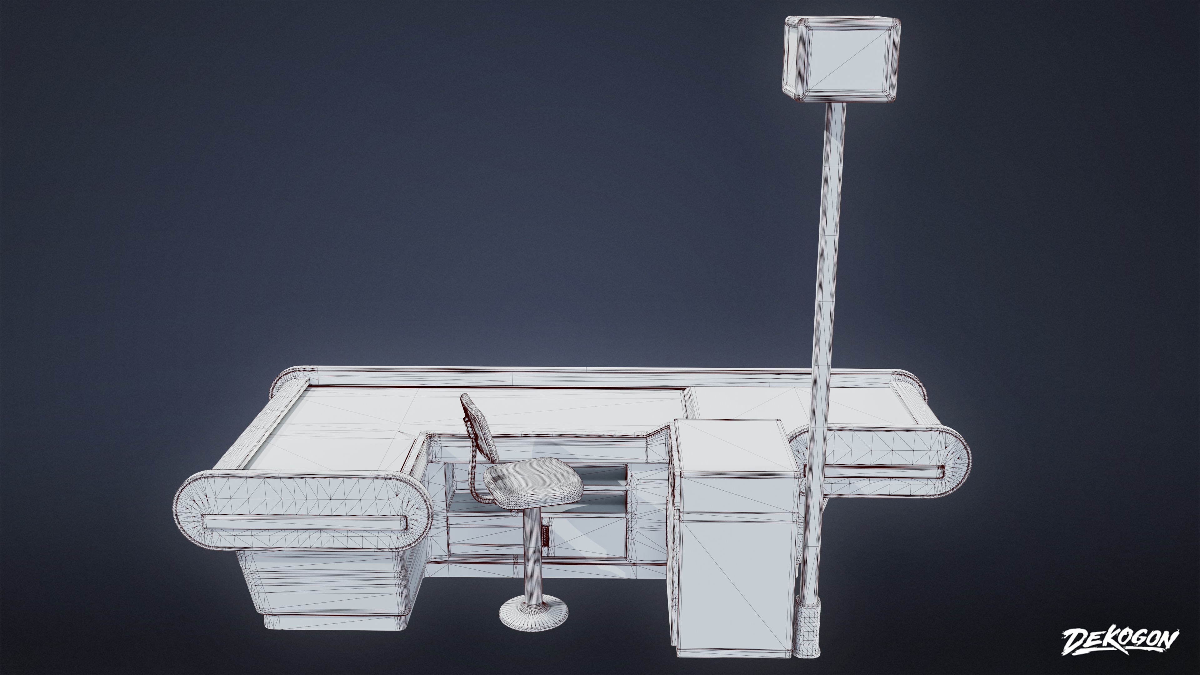 GROCERY - Grocery Checkout 04 - LOW POLY AND NANITE Low-poly 3D model_8