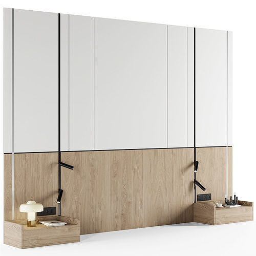 Headboard Wall Panel Composition 04 3D model
