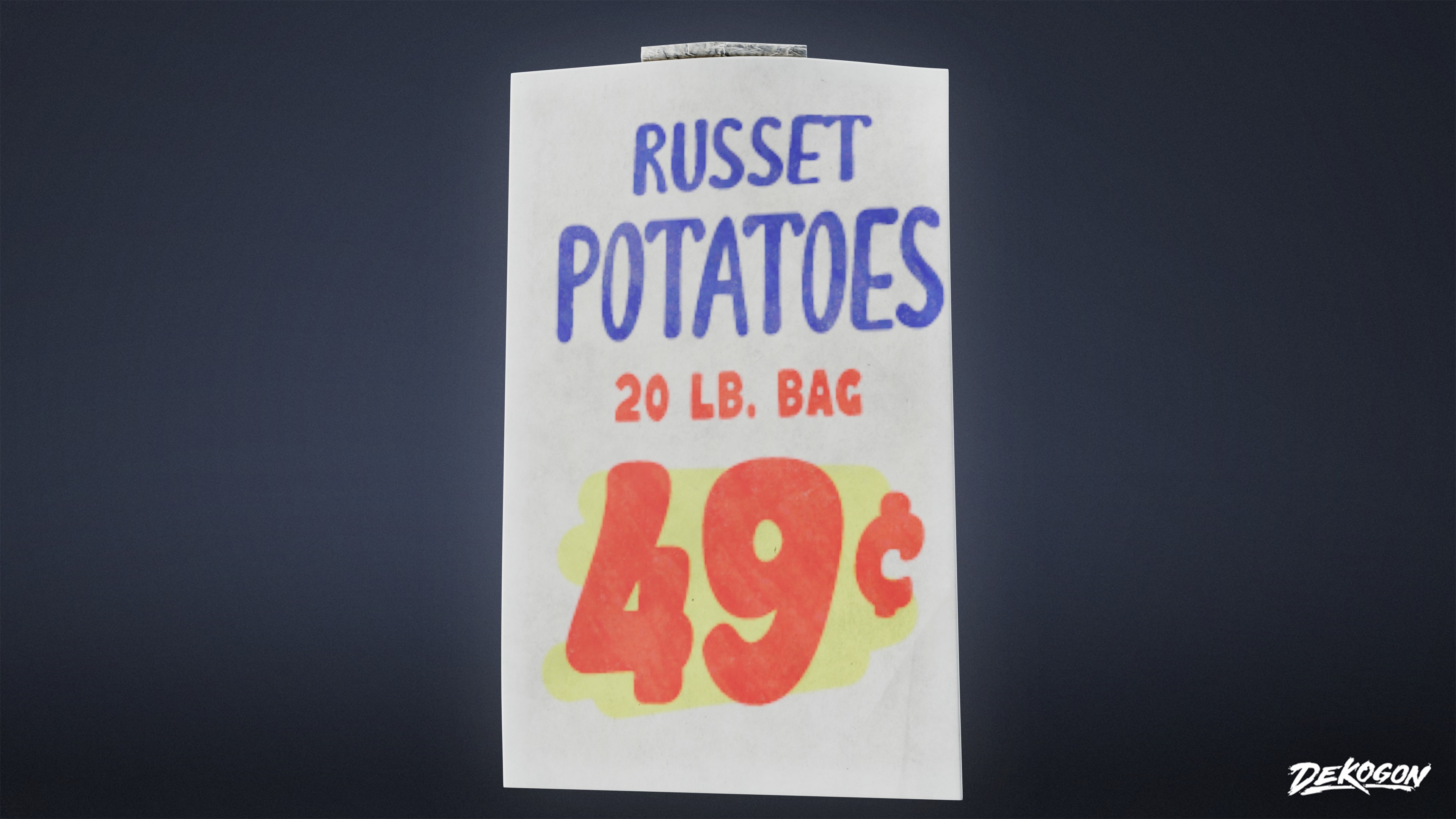 GROCERY - Grocery Signs 01 - LOW POLY AND NANITE Low-poly 3D model_2