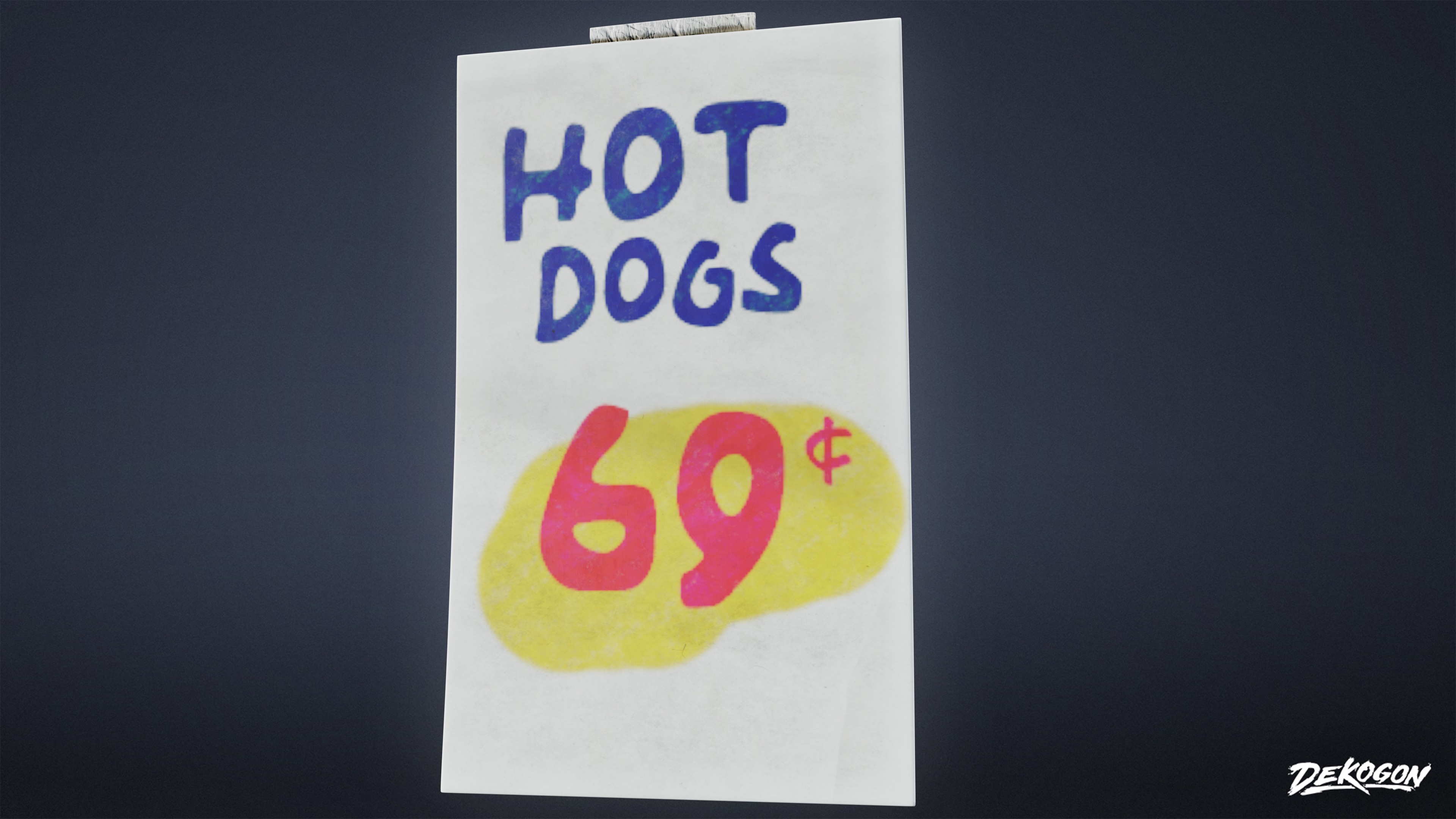 GROCERY - Grocery Signs 01 - LOW POLY AND NANITE Low-poly 3D model_11