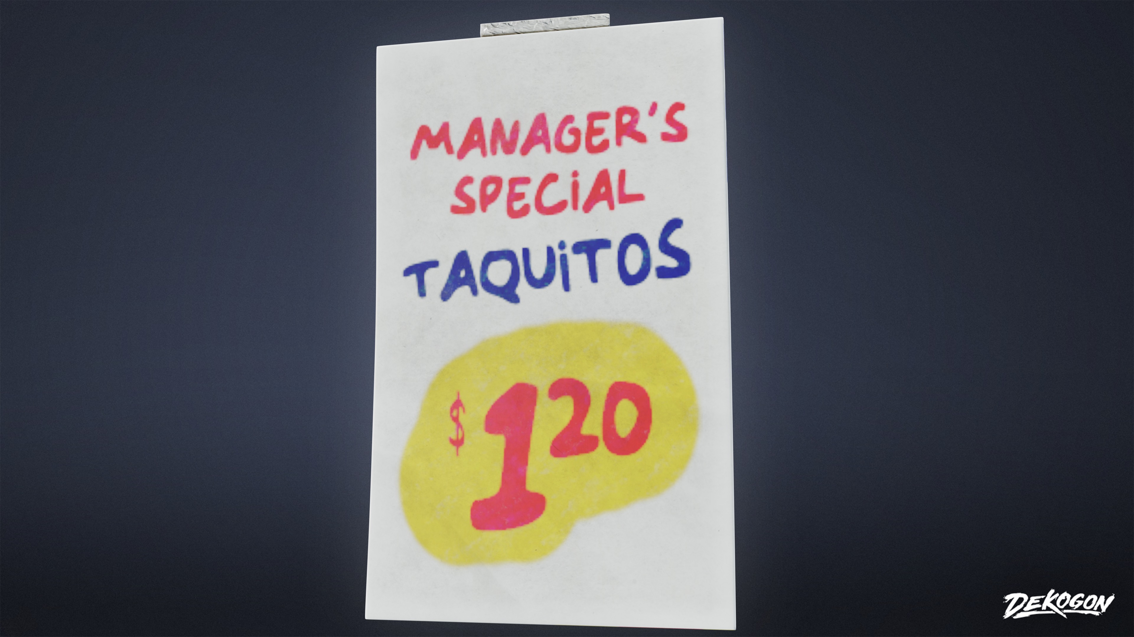 GROCERY - Grocery Signs 01 - LOW POLY AND NANITE Low-poly 3D model_13