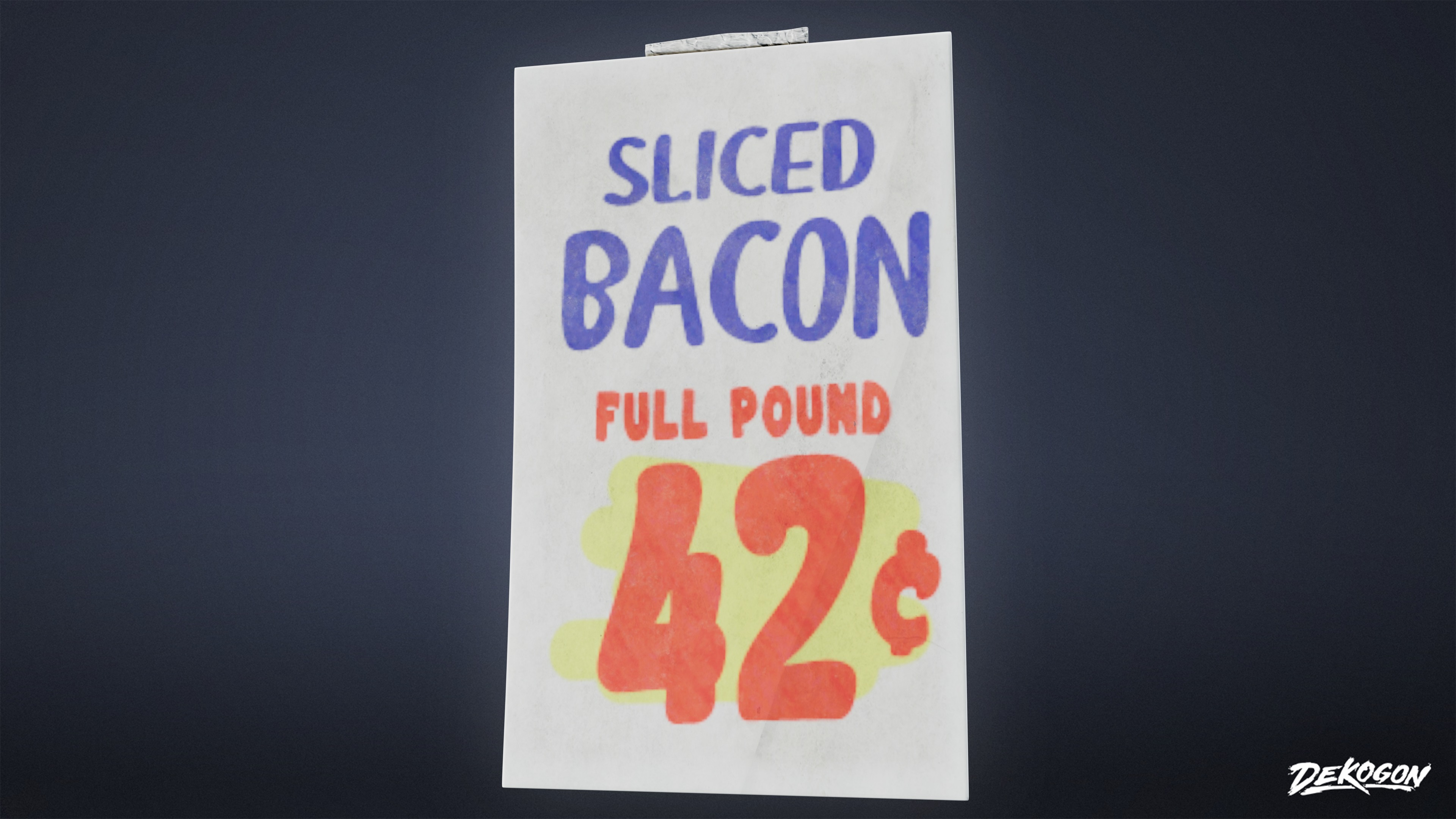 GROCERY - Grocery Signs 01 - LOW POLY AND NANITE Low-poly 3D model_3