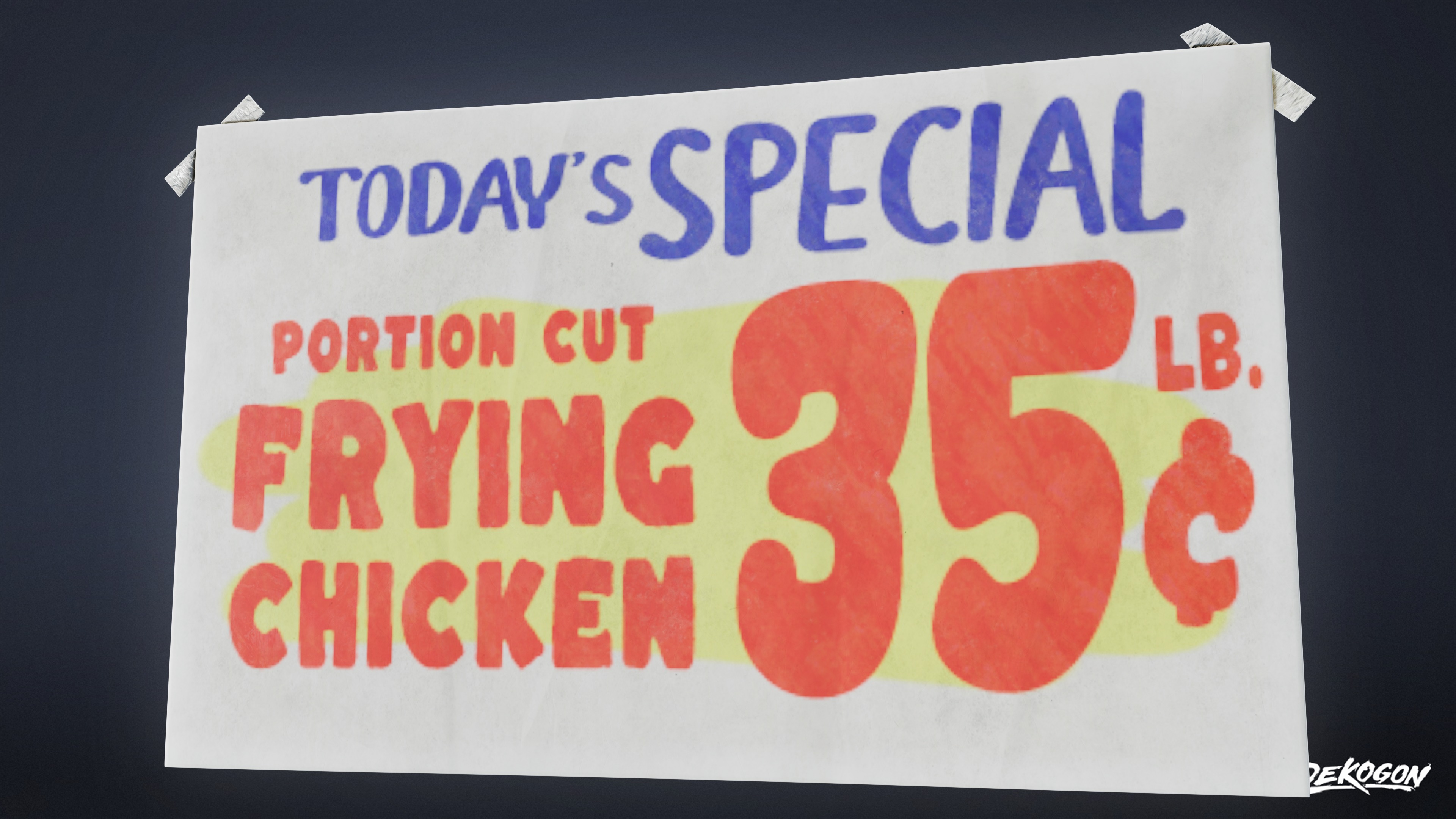 GROCERY - Grocery Signs 01 - LOW POLY AND NANITE Low-poly 3D model_6