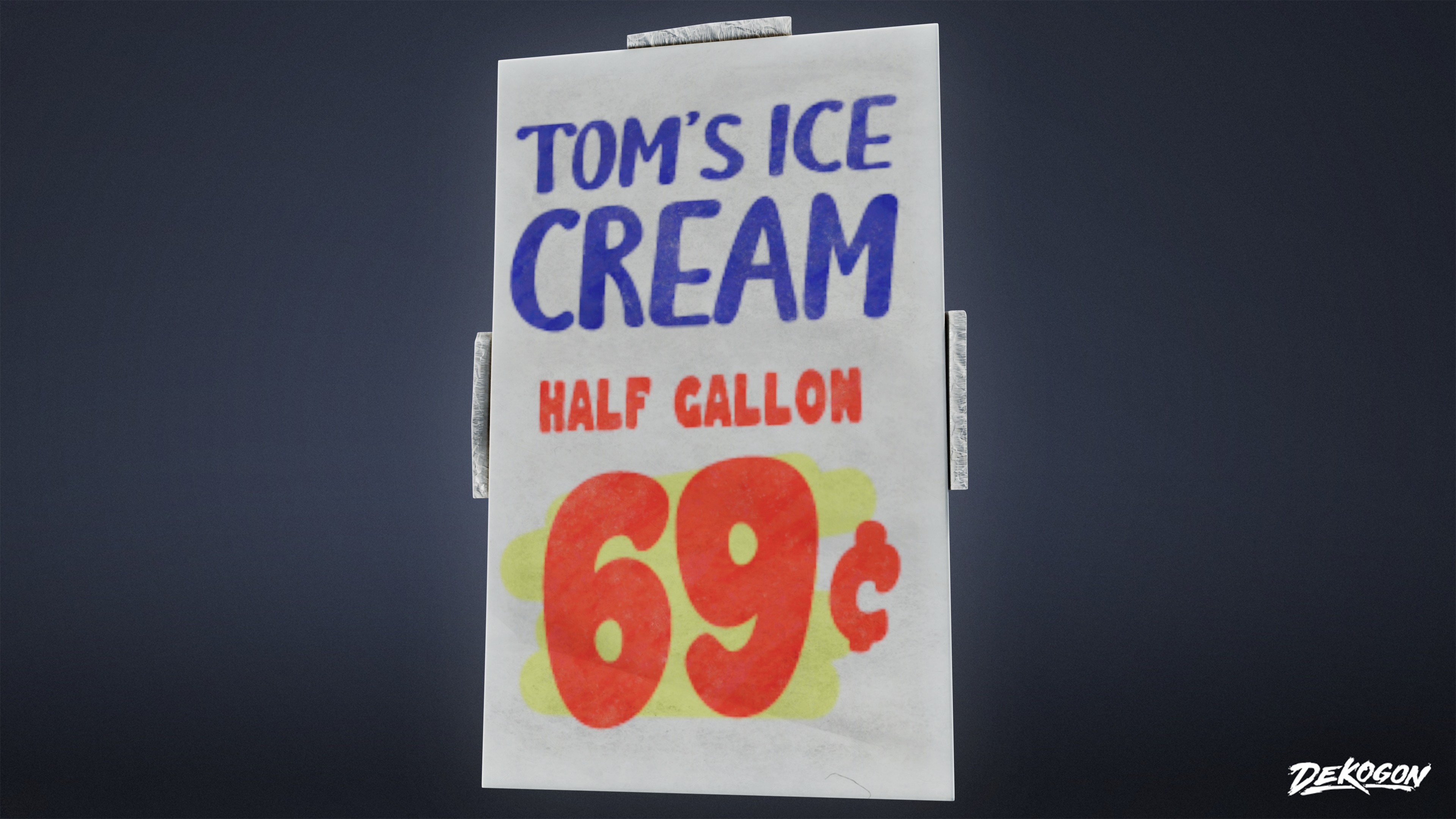 GROCERY - Grocery Signs 01 - LOW POLY AND NANITE Low-poly 3D model_1
