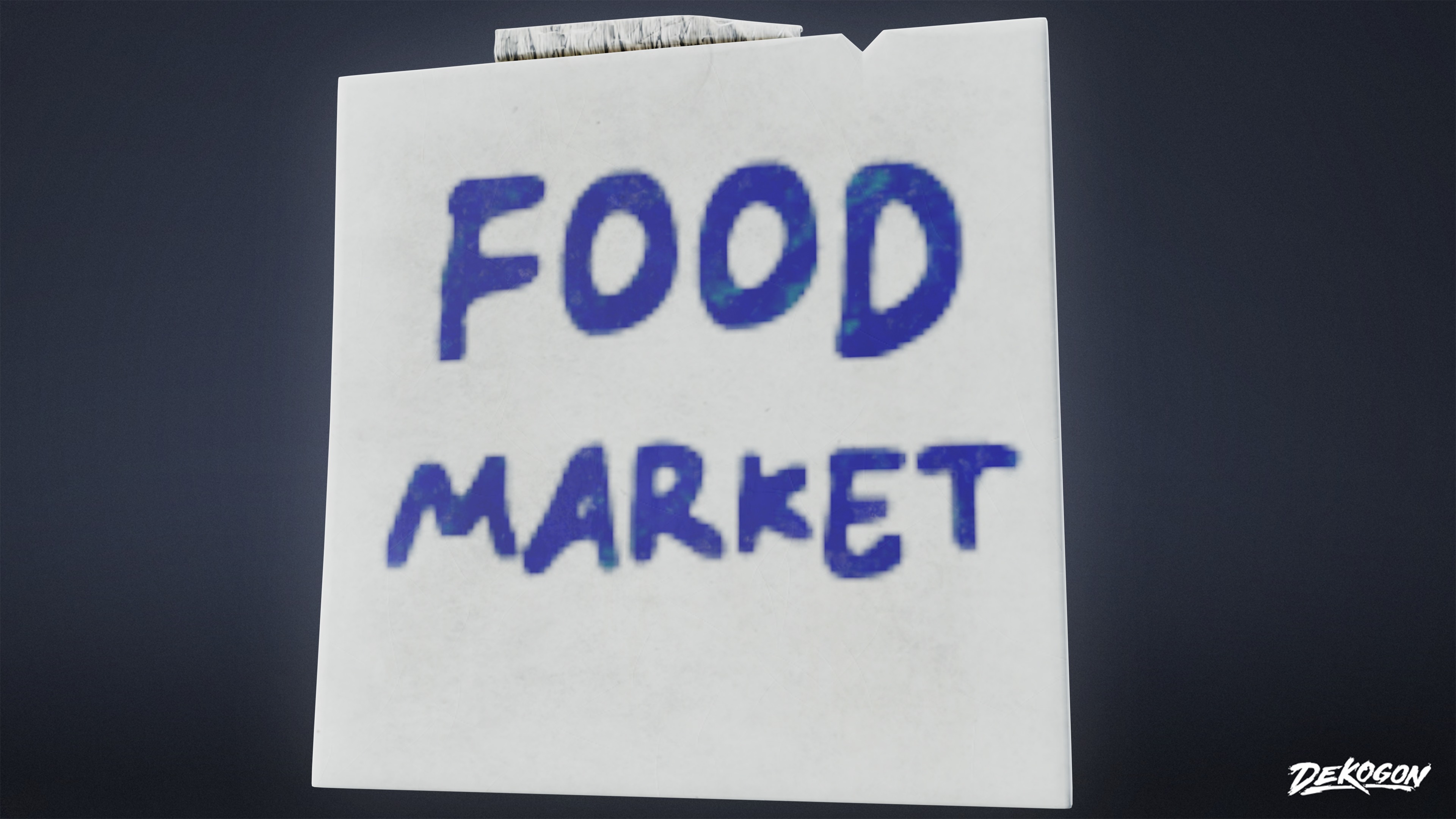 GROCERY - Grocery Signs 01 - LOW POLY AND NANITE Low-poly 3D model_8