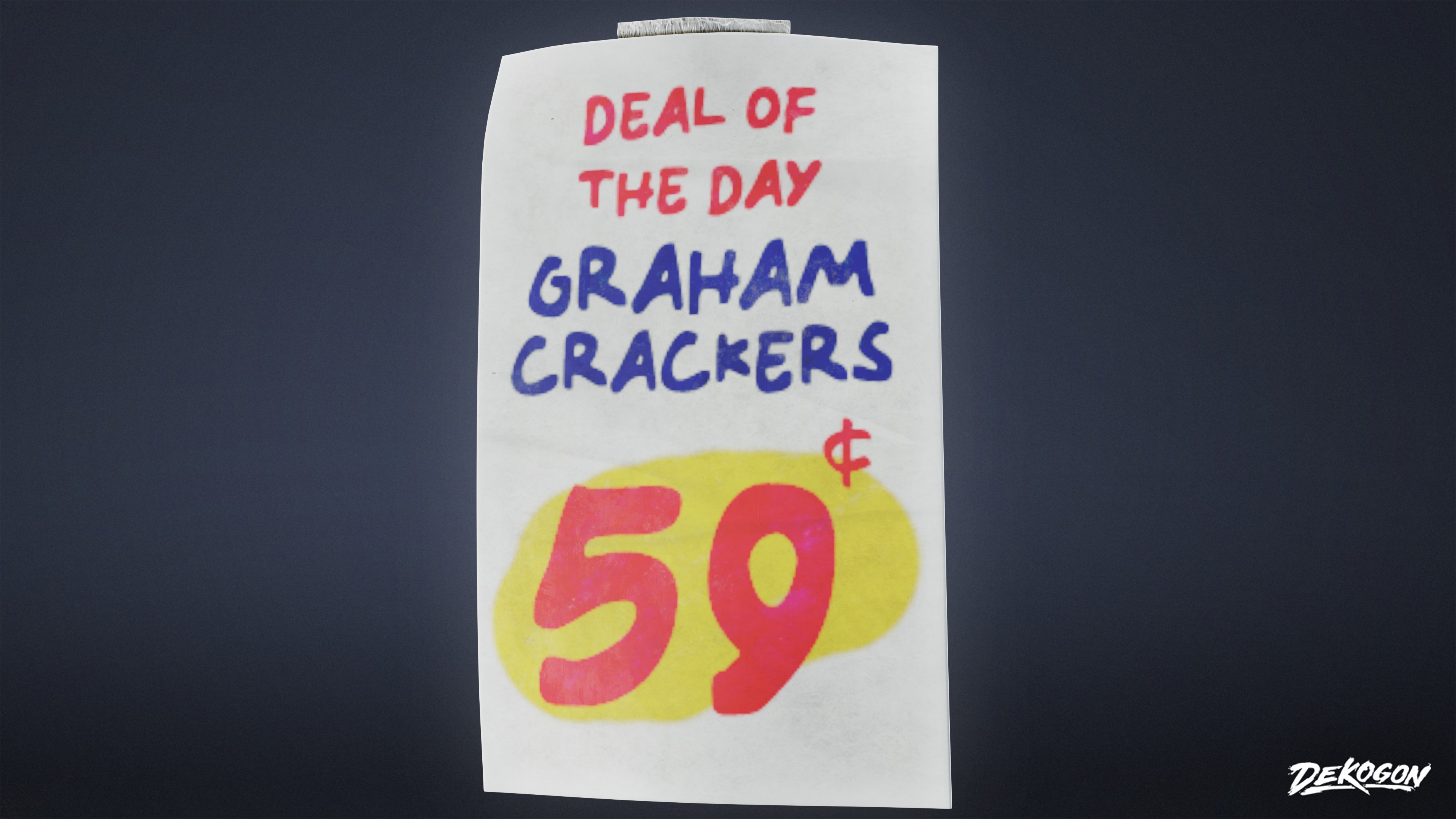 GROCERY - Grocery Signs 01 - LOW POLY AND NANITE Low-poly 3D model_12