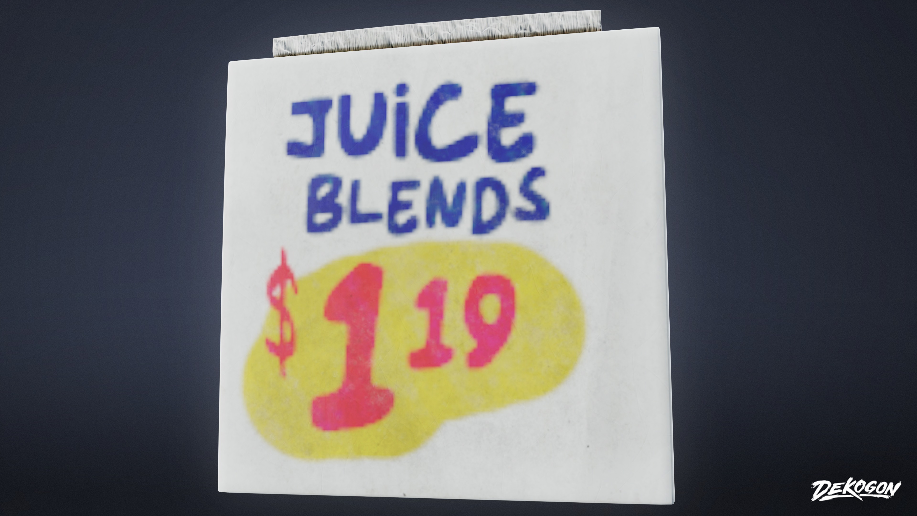 GROCERY - Grocery Signs 01 - LOW POLY AND NANITE Low-poly 3D model_9