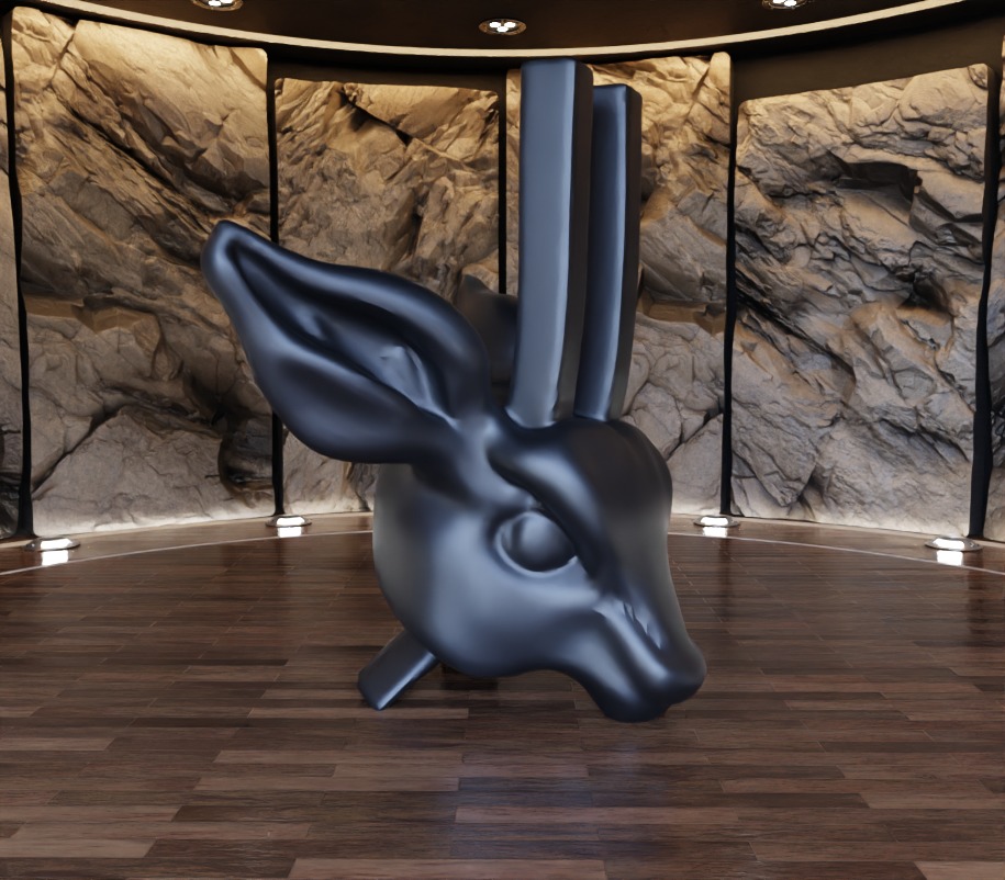 Antelope n Rhyno Decorative Sculpture Fan Art Toy 3D print model_4