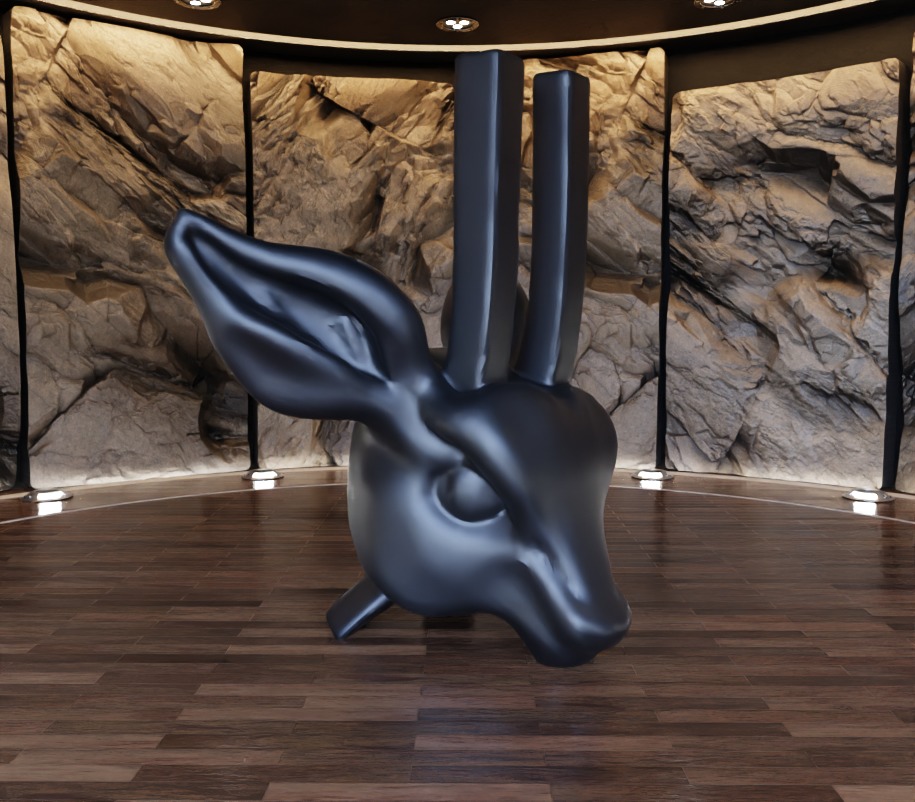 Antelope n Rhyno Decorative Sculpture Fan Art Toy 3D print model_2