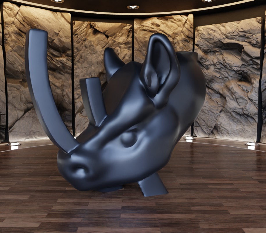 Antelope n Rhyno Decorative Sculpture Fan Art Toy 3D print model_13