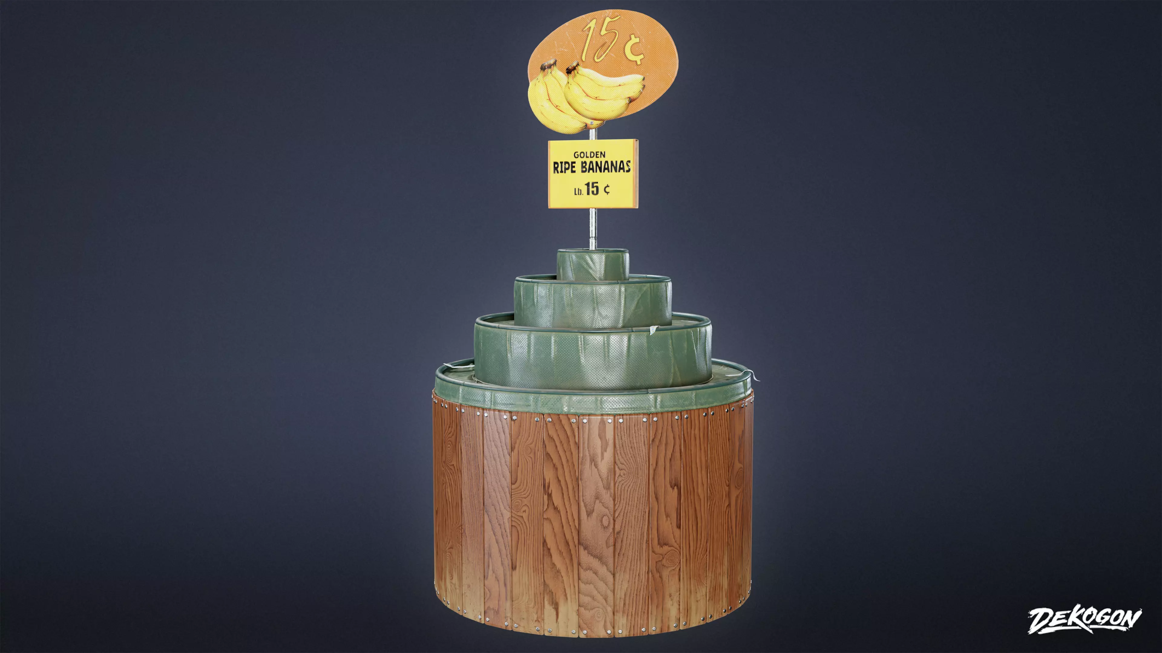 GROCERY - Grocery Stand 02 - LOW POLY AND NANITE Low-poly 3D model_0