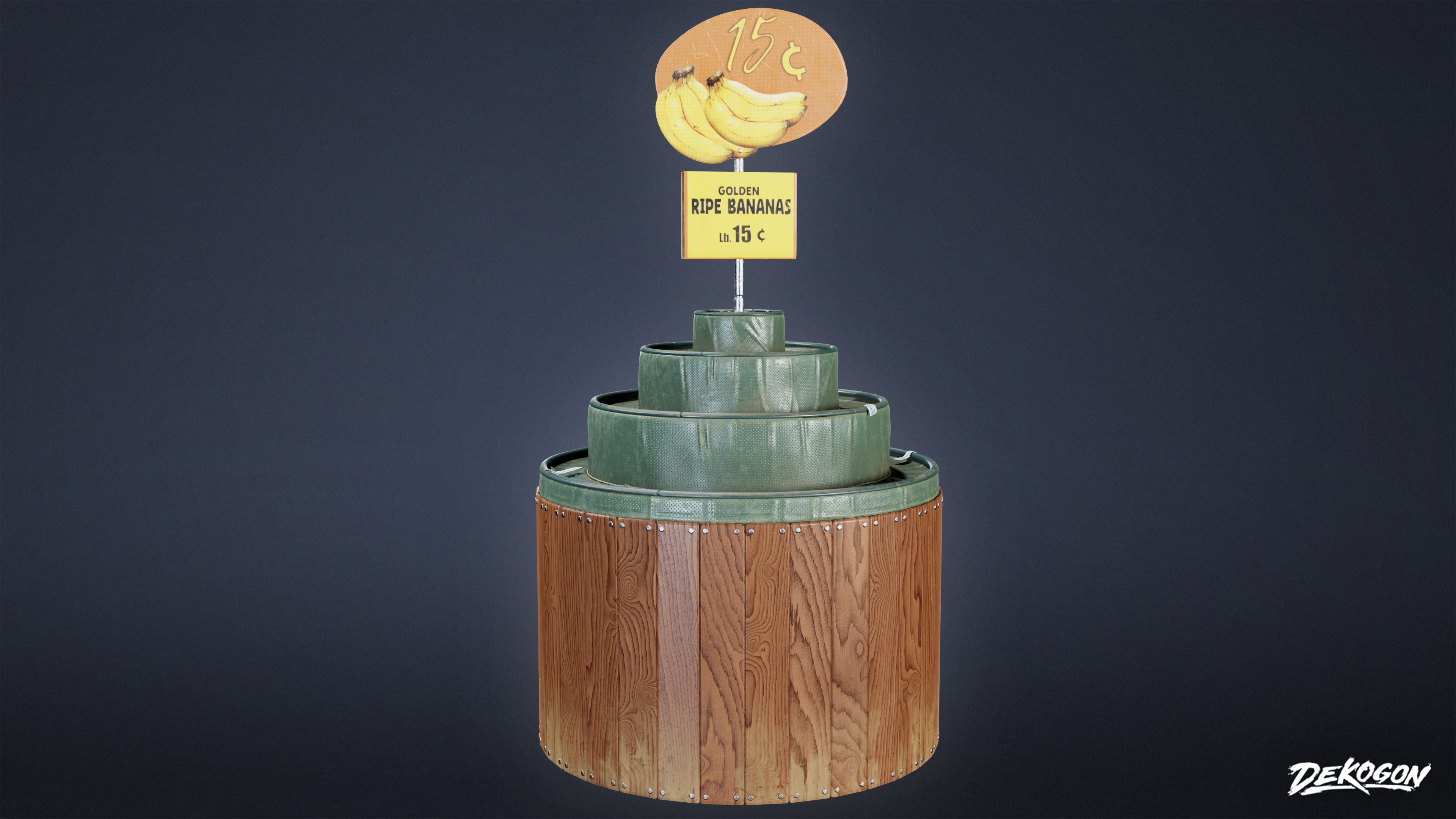 GROCERY - Grocery Stand 02 - LOW POLY AND NANITE Low-poly 3D model_1