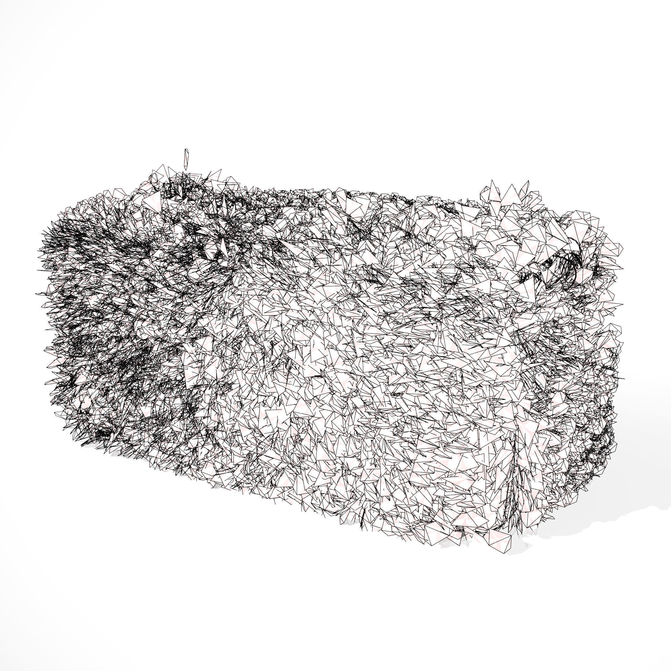 Windswept Procedural Bush Low-poly 3D model_9