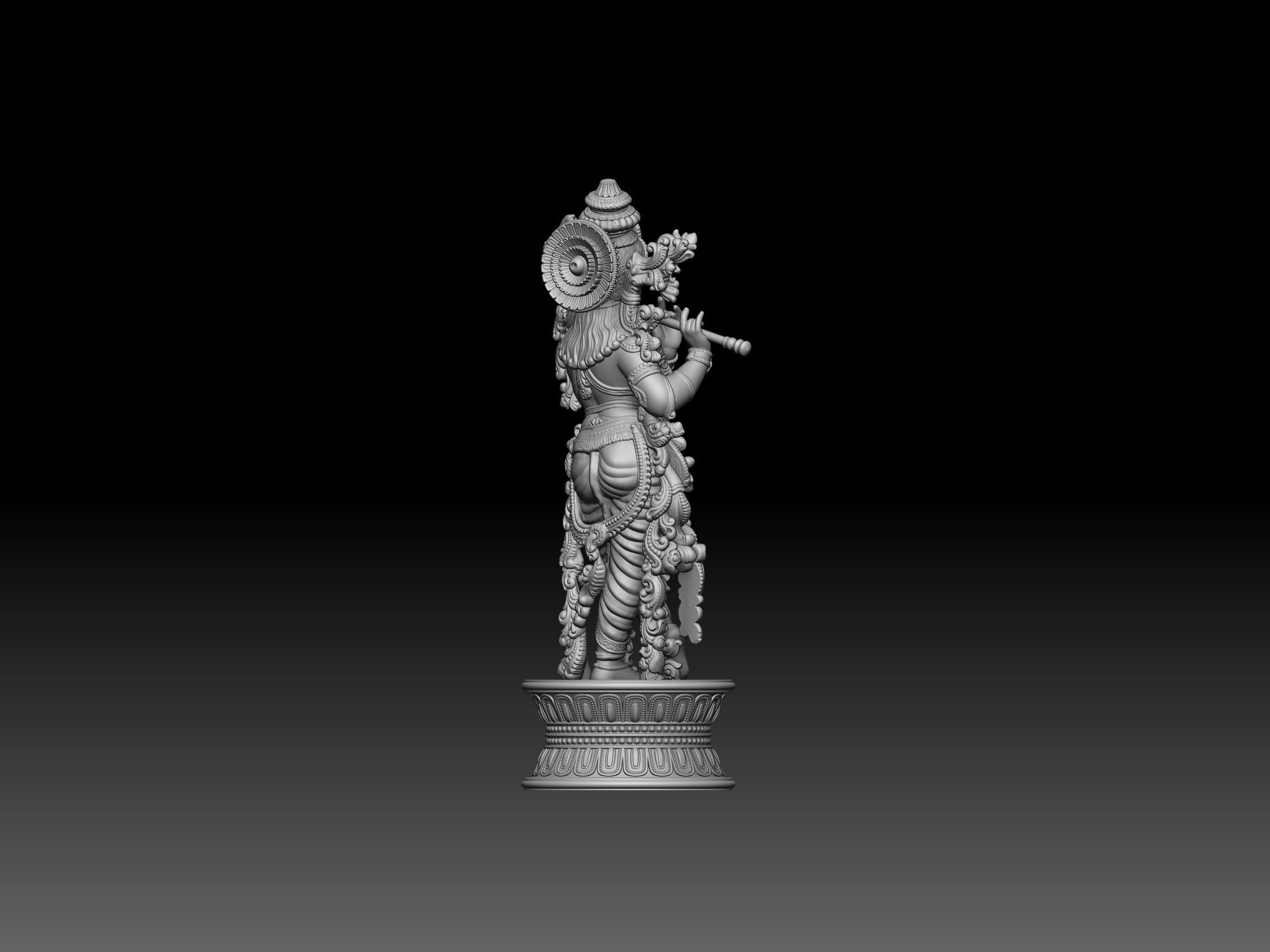 Krishna ji hindu god idol for 3d print 3D print model_5