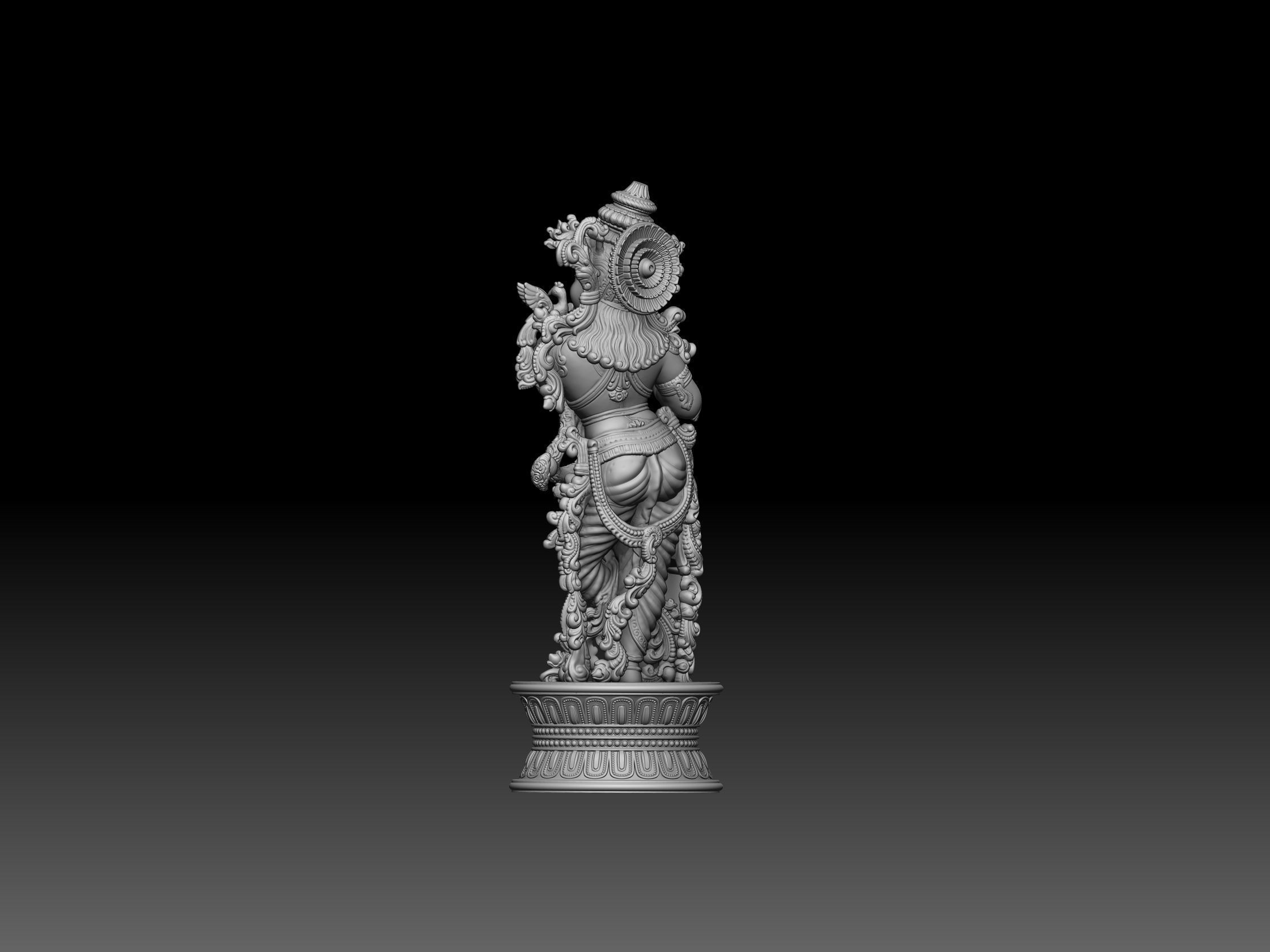 Krishna ji hindu god idol for 3d print 3D print model_7
