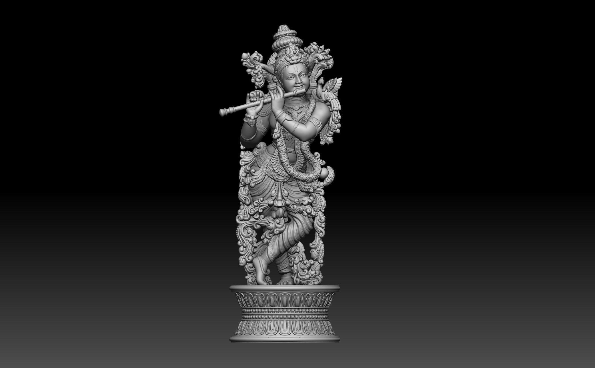 Krishna ji hindu god idol for 3d print 3D print model_1