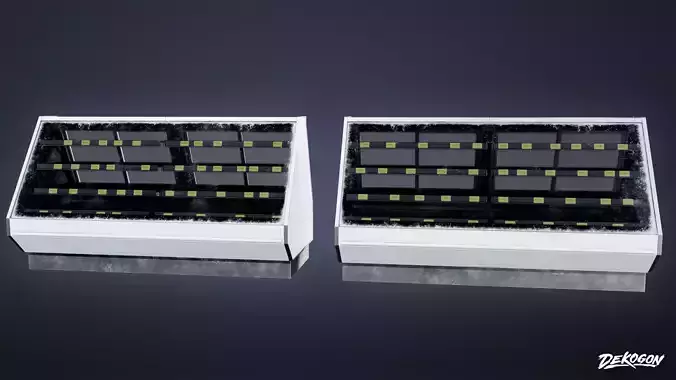 GROCERY - Grocery Standing Case 02 - LOW POLY AND NANITE