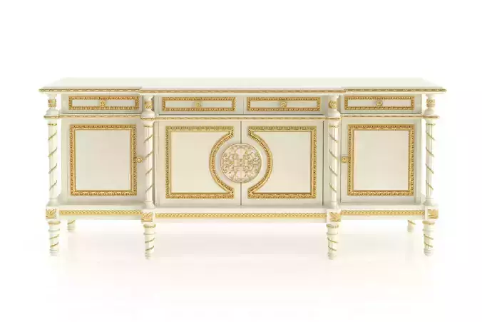 Ivory luxury TV stand by Modenese