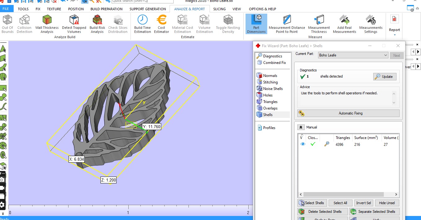 Boho Botanical Leaf 3D print model_4
