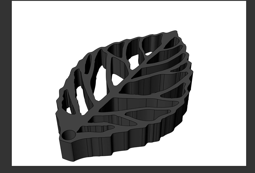 Boho Botanical Leaf 3D print model_3