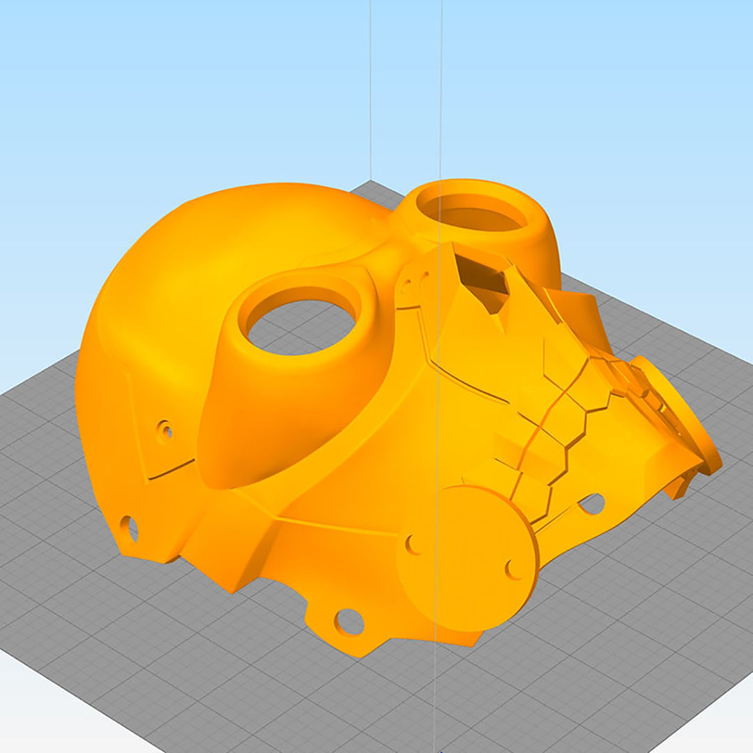 Death Gun Mask 3D Model Ready to Print 3D print model_3