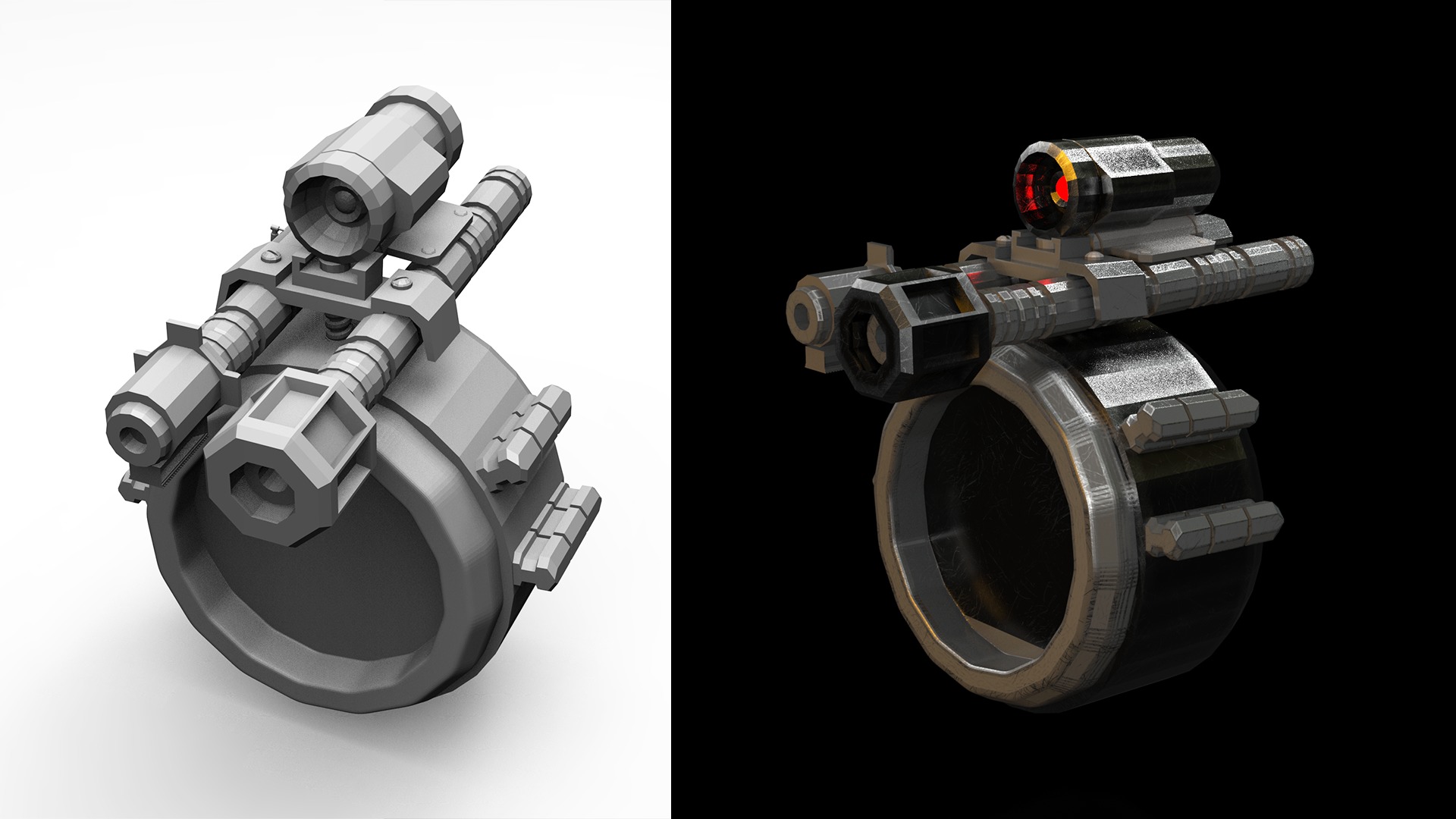 FREE Robot Drone and Character 3D model_2