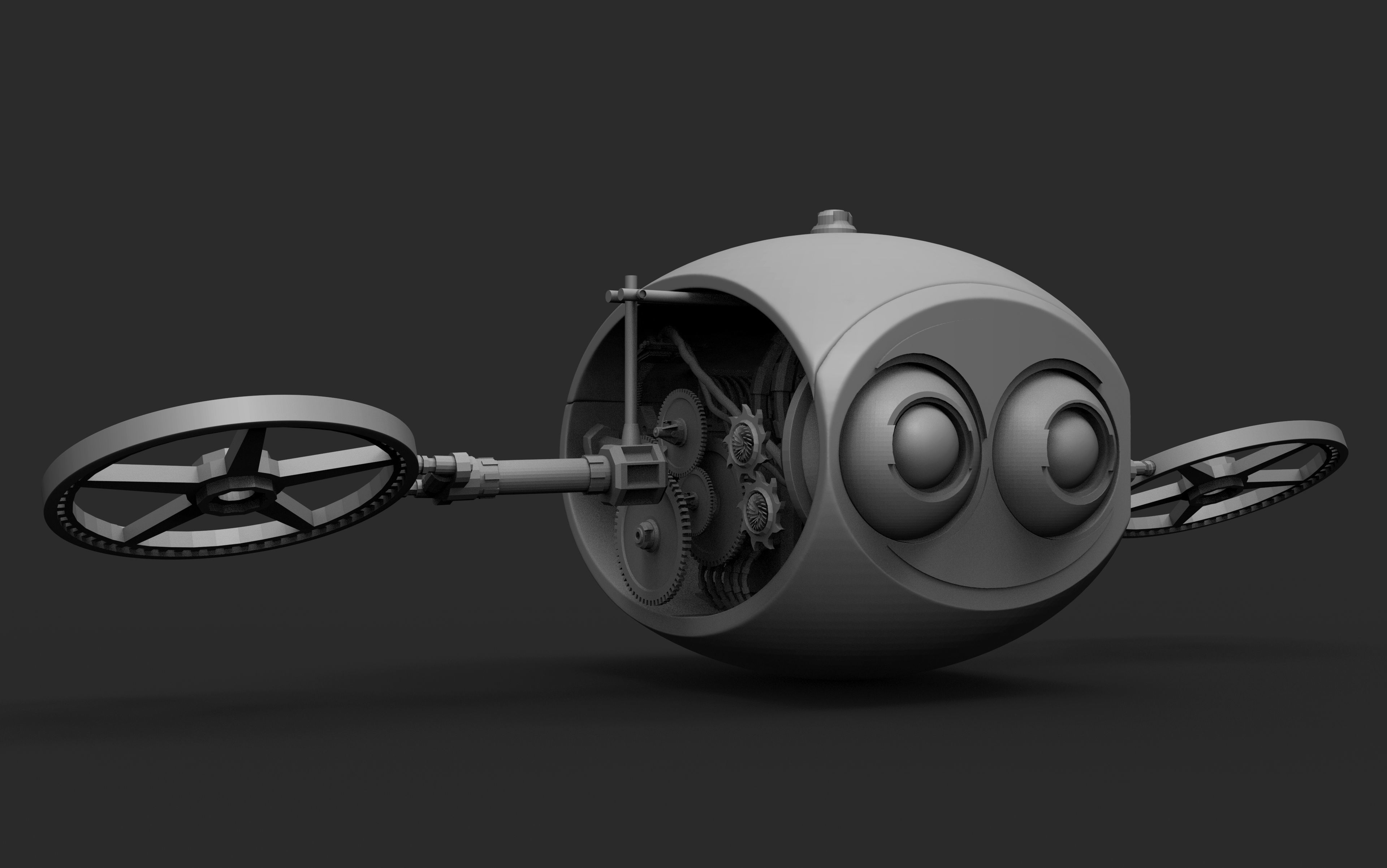 FREE Robot Drone and Character 3D model_18