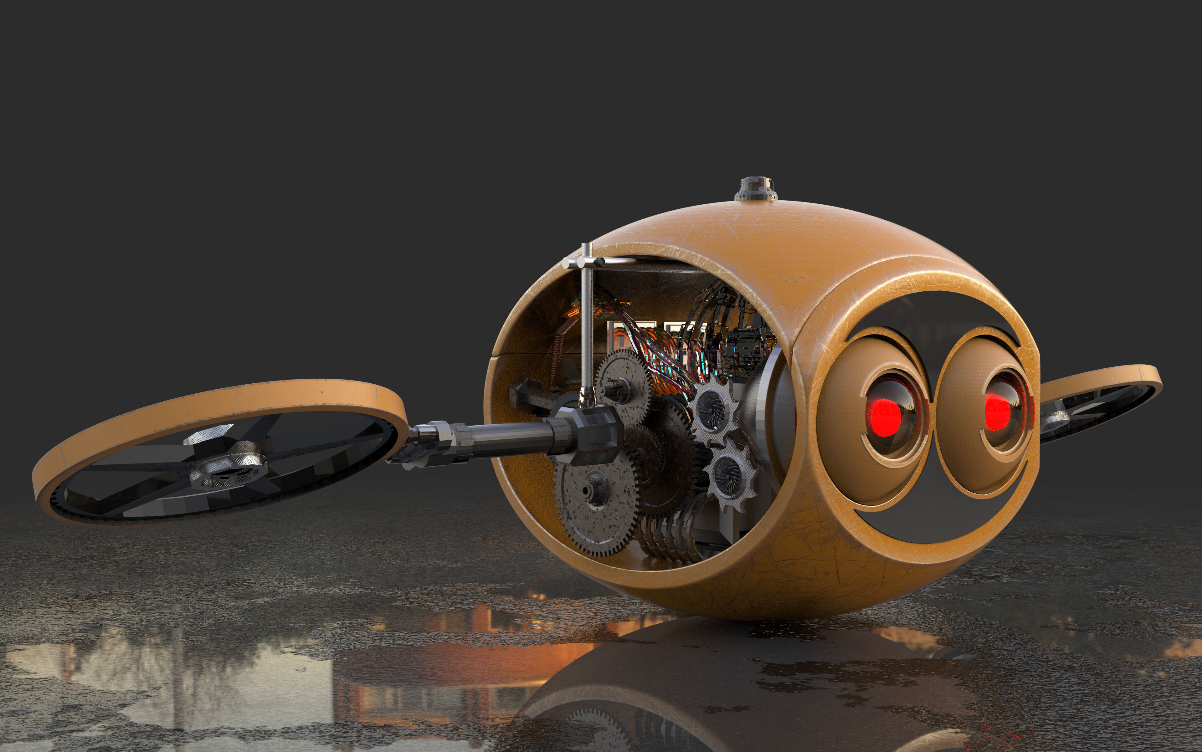 FREE Robot Drone and Character 3D model_14