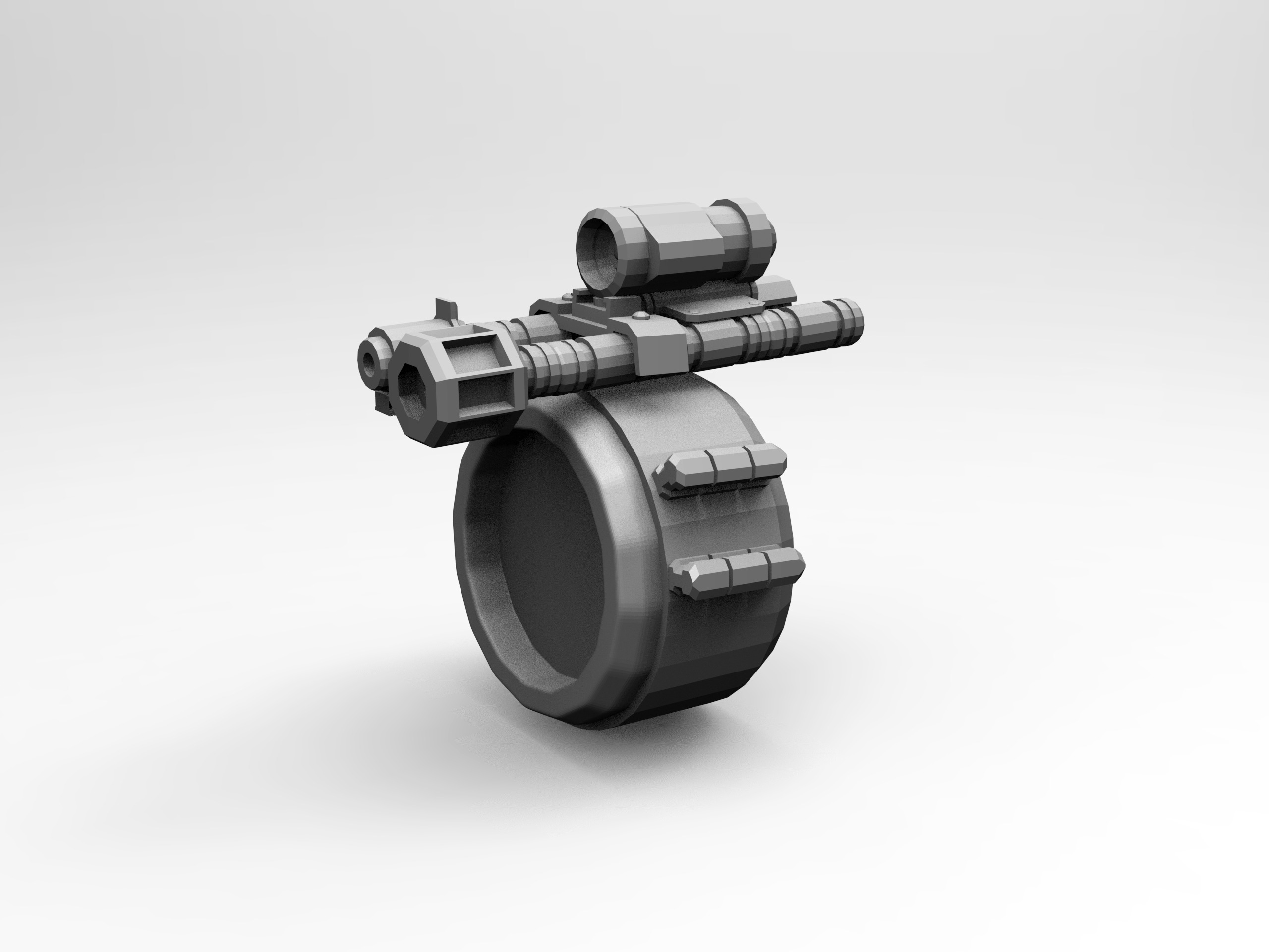 FREE Robot Drone and Character 3D model_8