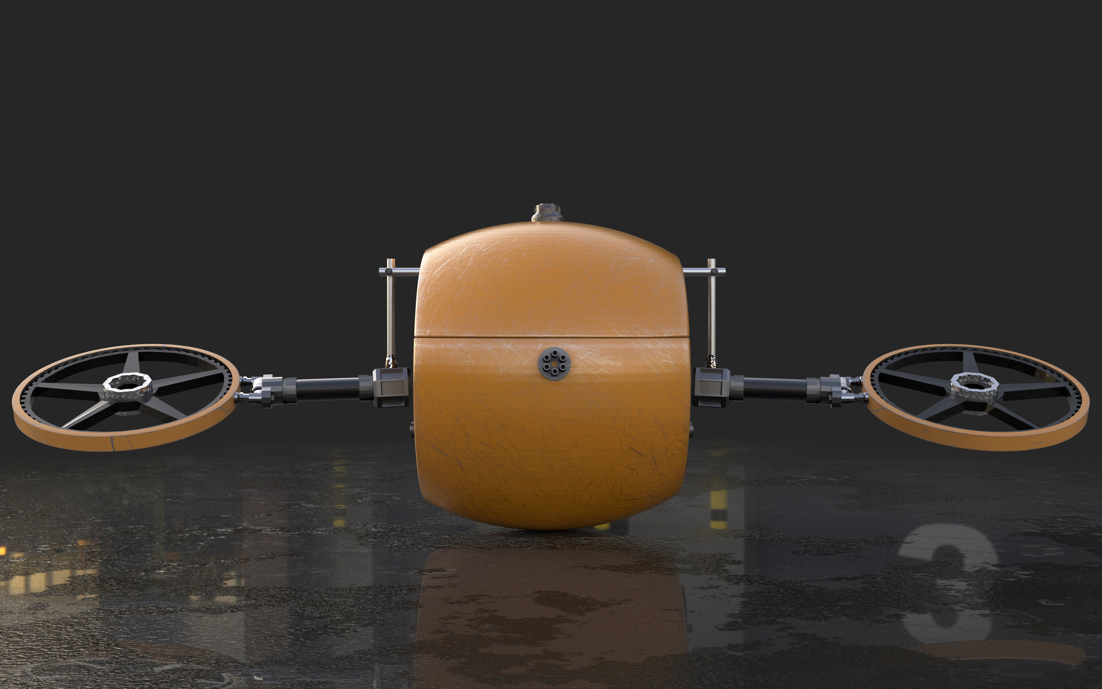 FREE Robot Drone and Character 3D model_21