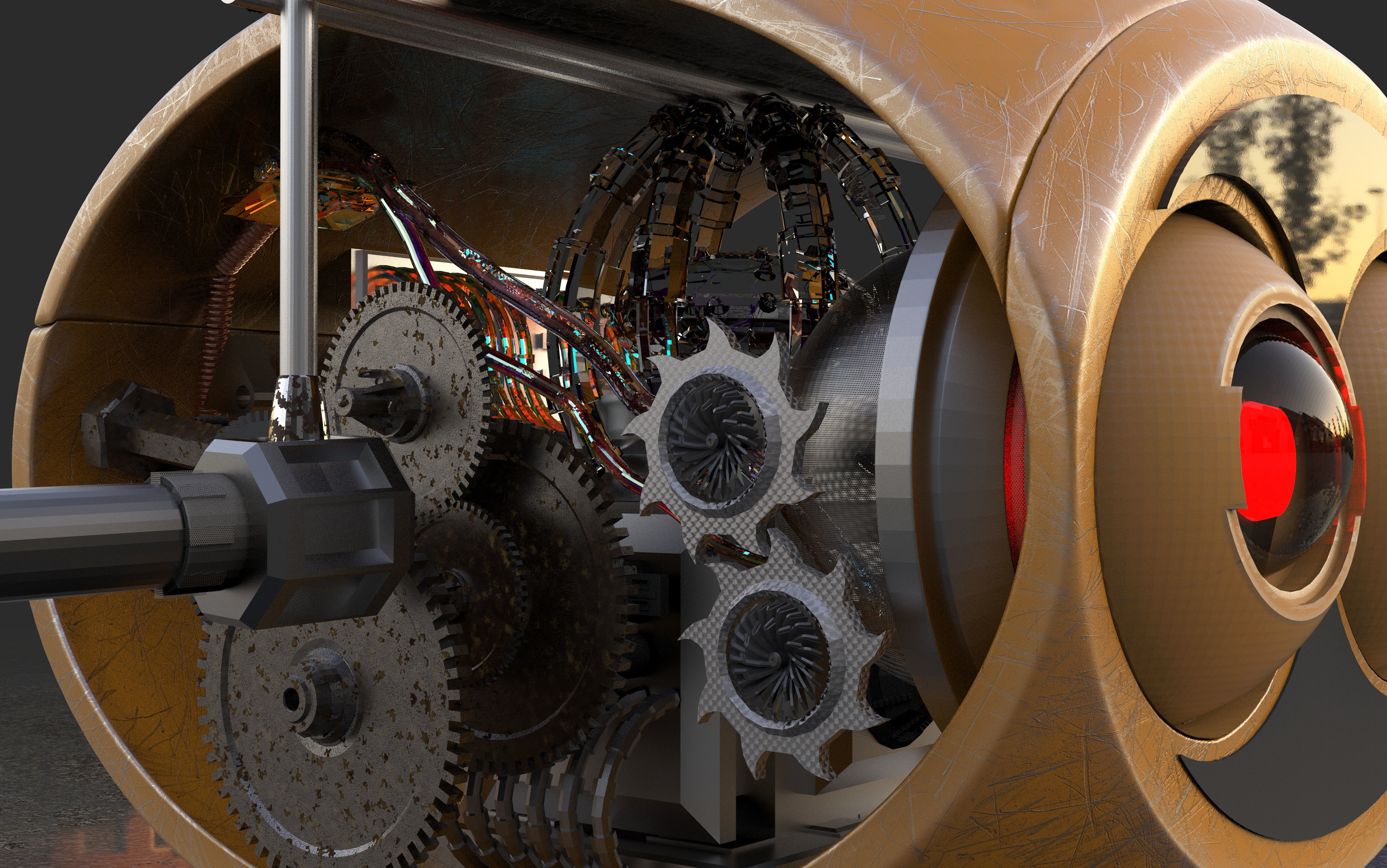 FREE Robot Drone and Character 3D model_17