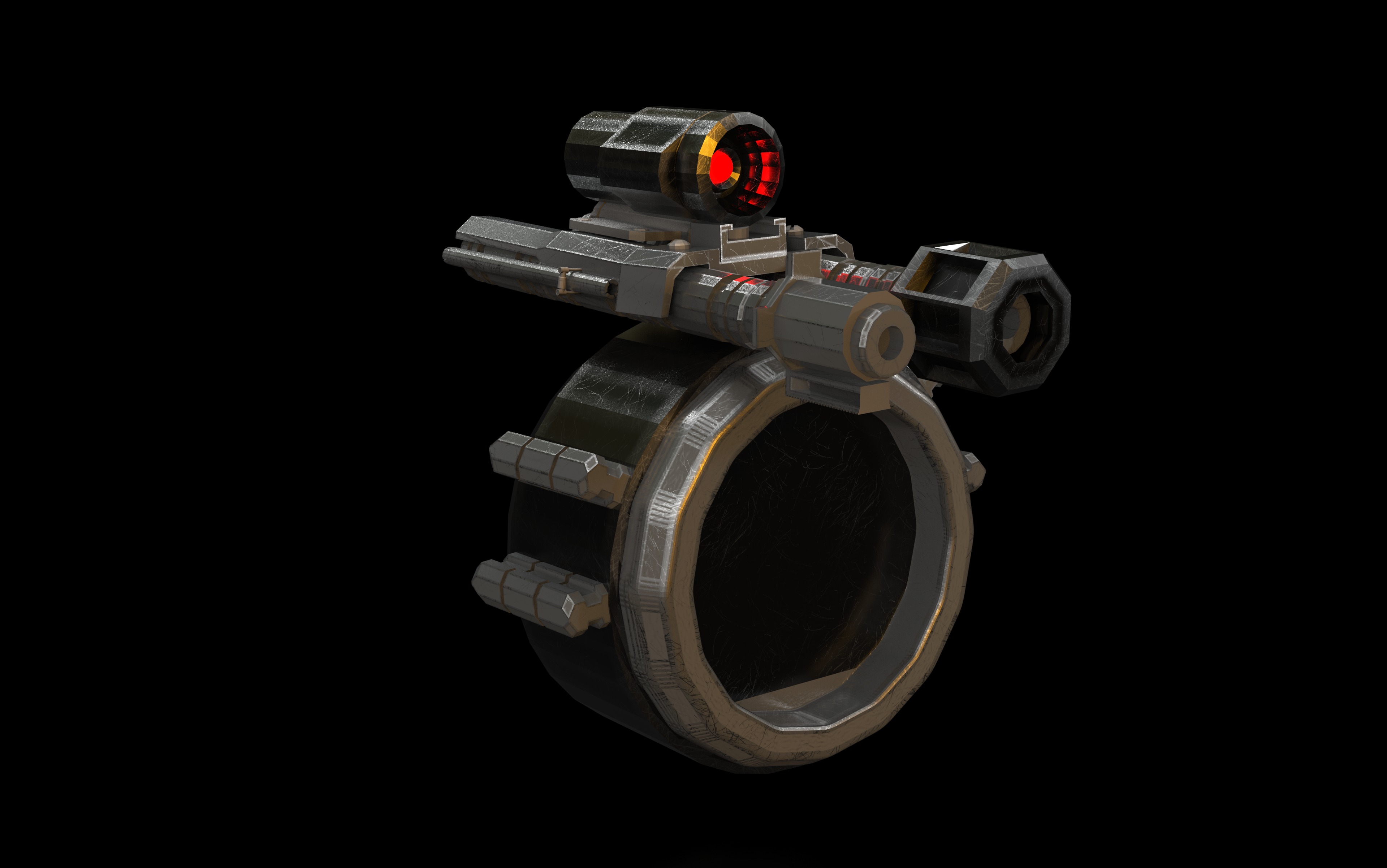 FREE Robot Drone and Character 3D model_6