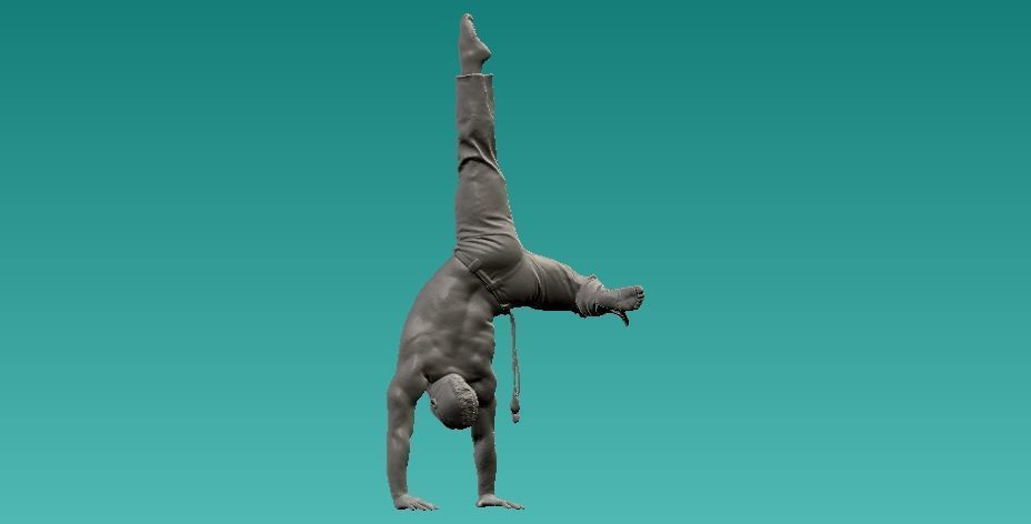 Capoeira Handstand statue - 3D print 3D print model_1