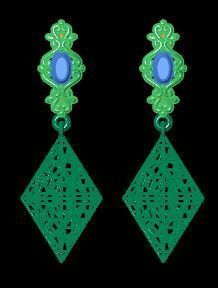 Earring Direct Casting Triangle 3D model Texture 3D 3D print model_18