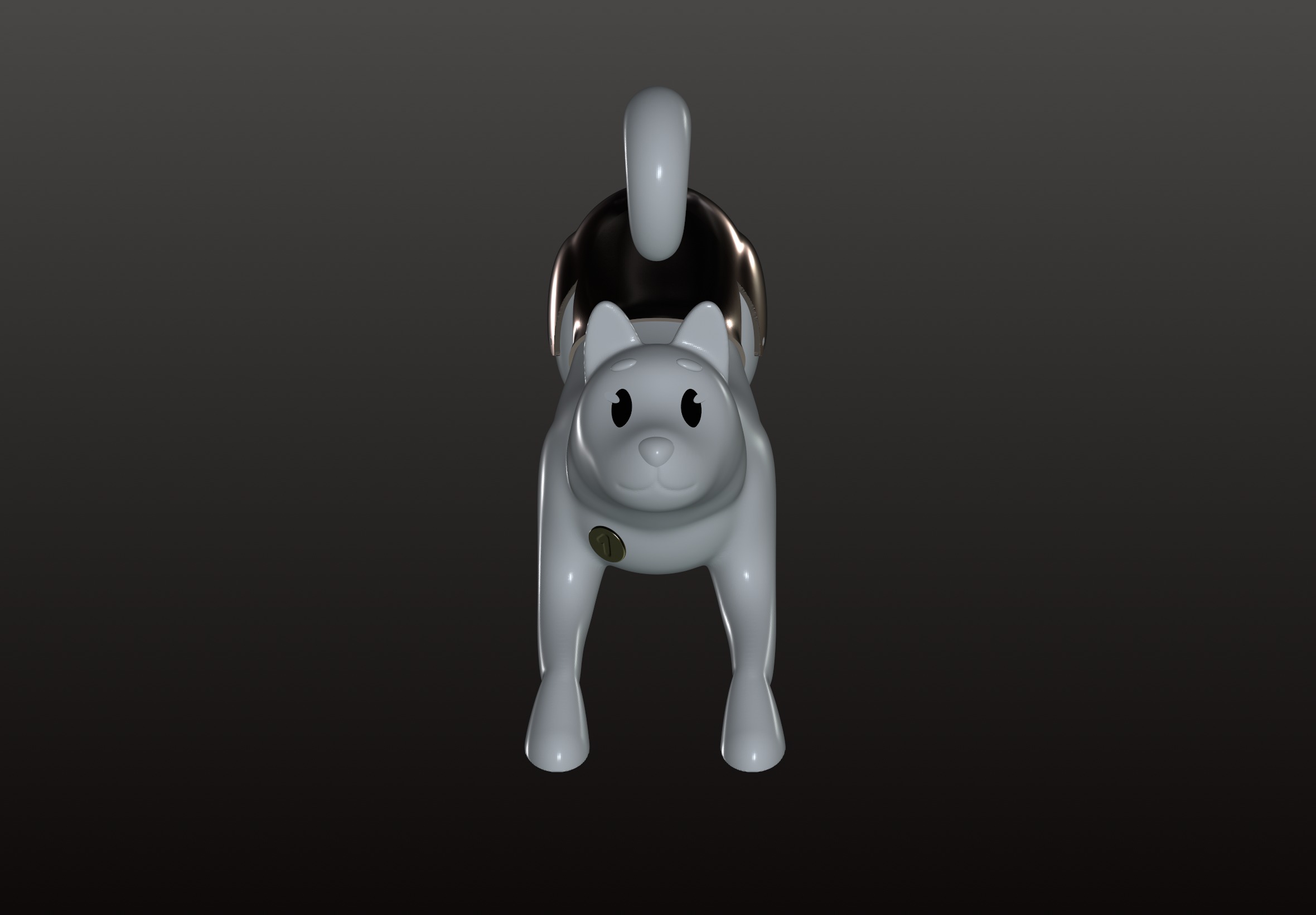 Happiness dog 3D model_4