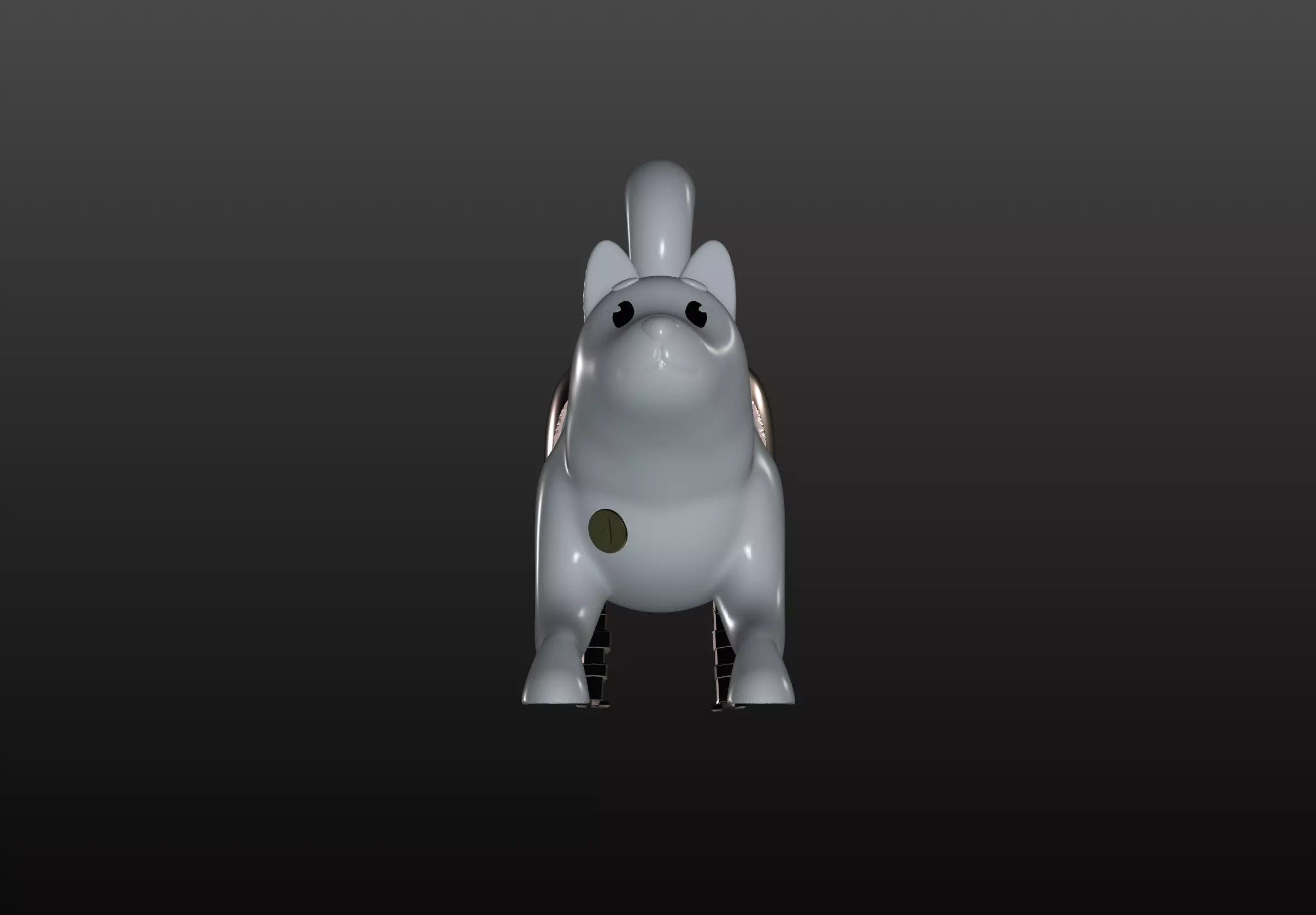 Happiness dog 3D model_0