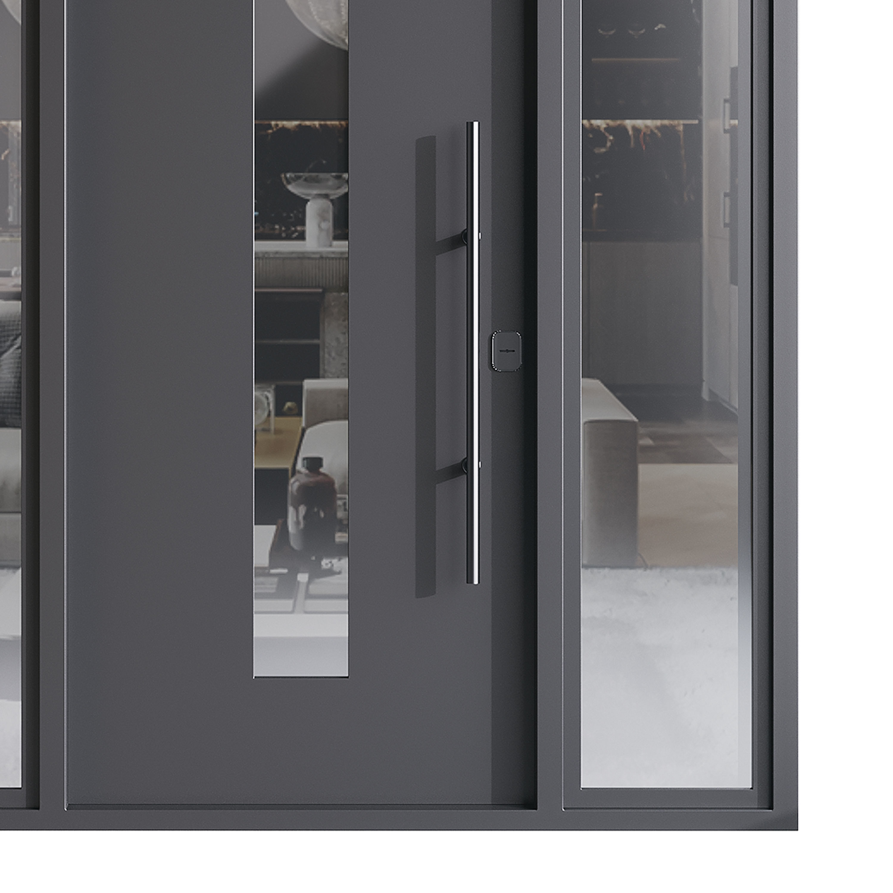 Modern entrance door 05 3D model_3