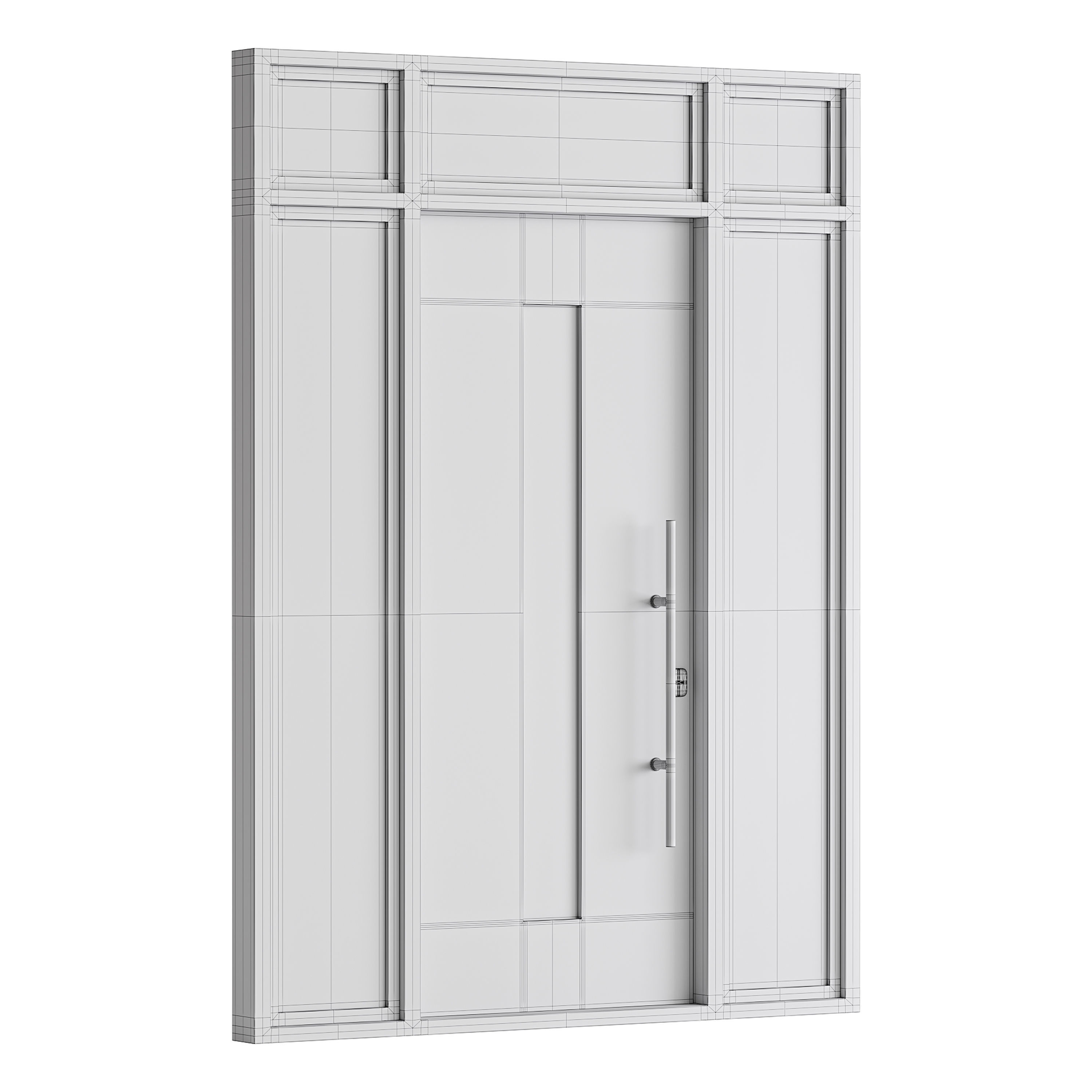 Modern entrance door 05 3D model_13